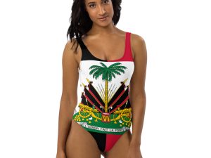 Haiti Pride One-Piece Swimsuit - White