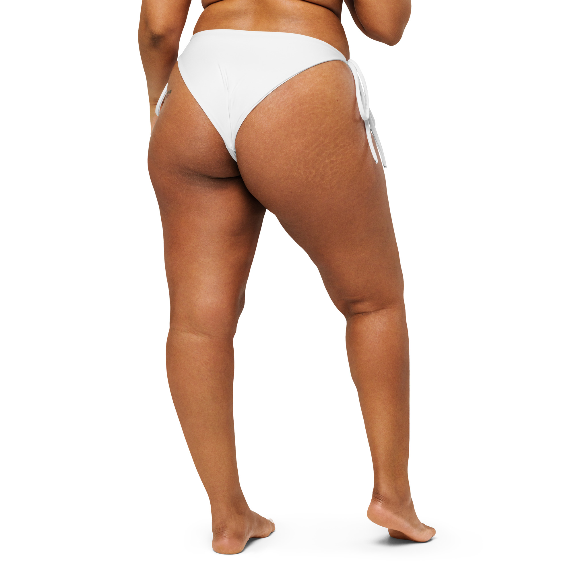 Guyana Pride Recycled String Bikini Bottom - White - Image 2