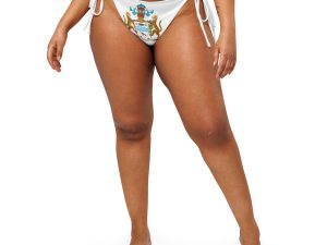 Guyana Pride Recycled String Bikini Bottom - White