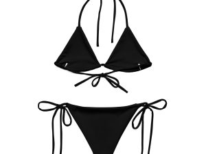 Haiti Pride Recycled String Bikini - White Back Print