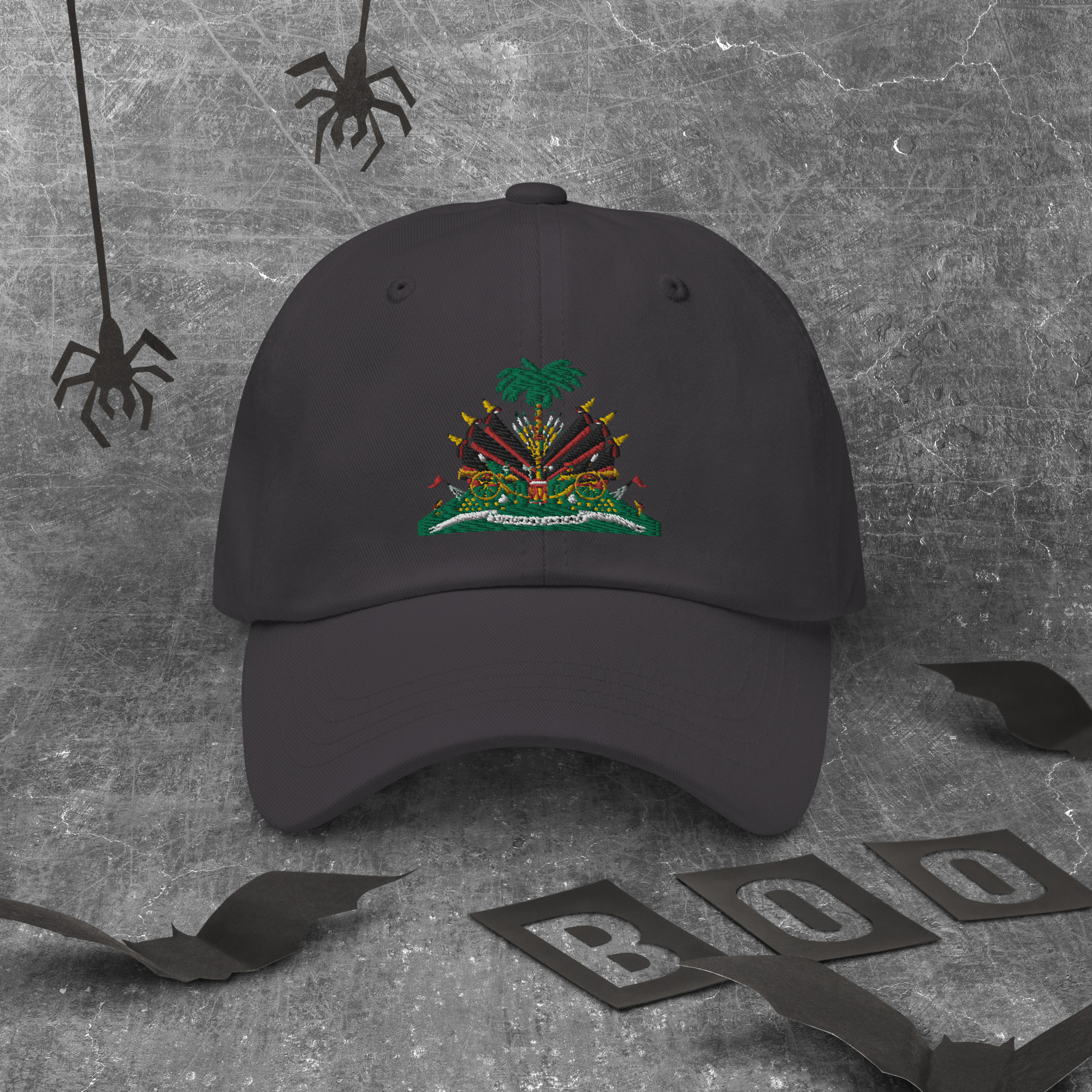 Haiti Pride Classic Dad Hat - Cranberry - Image 6
