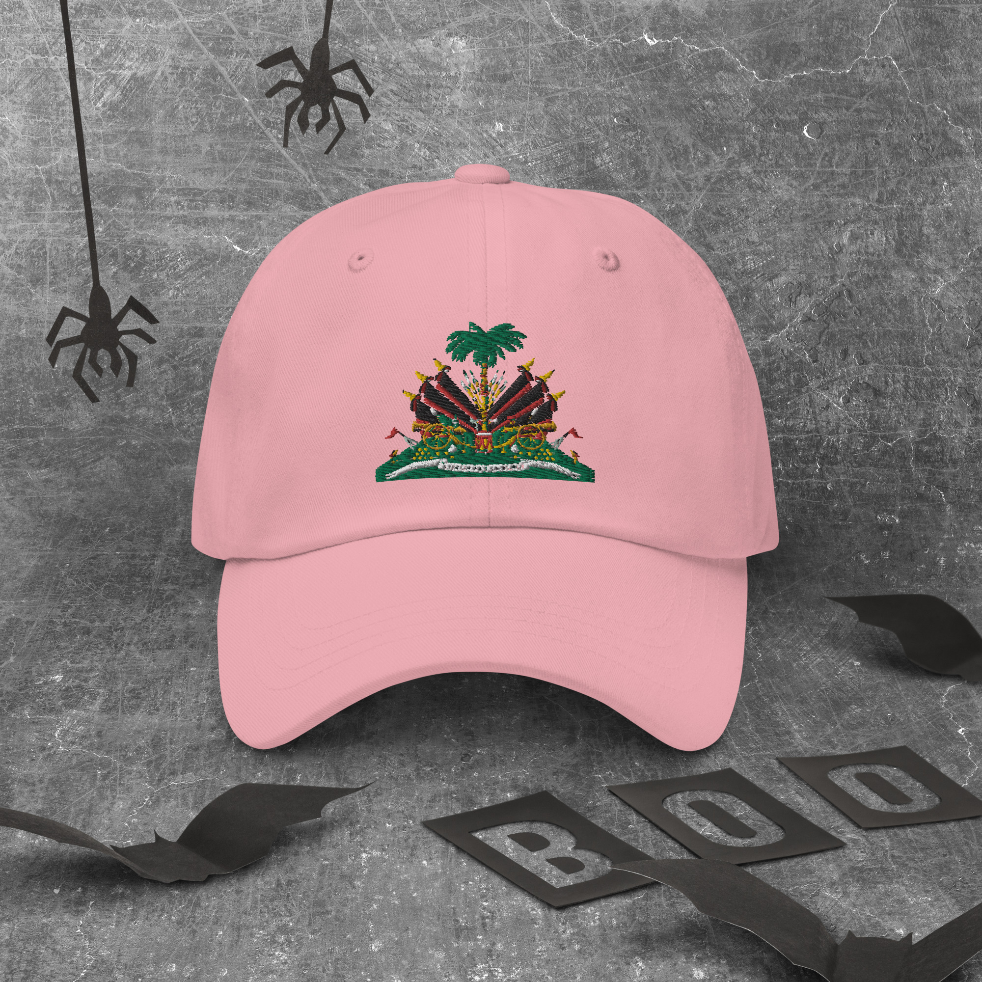 Haiti Pride Classic Dad Hat - Cranberry - Image 11