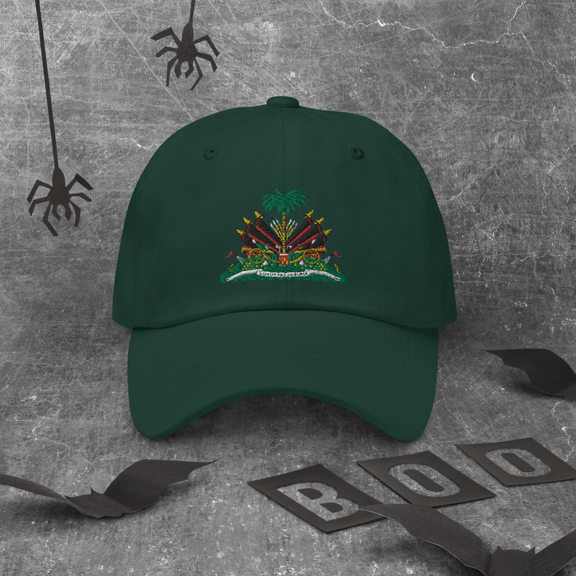 Haiti Pride Classic Dad Hat - Cranberry - Image 4