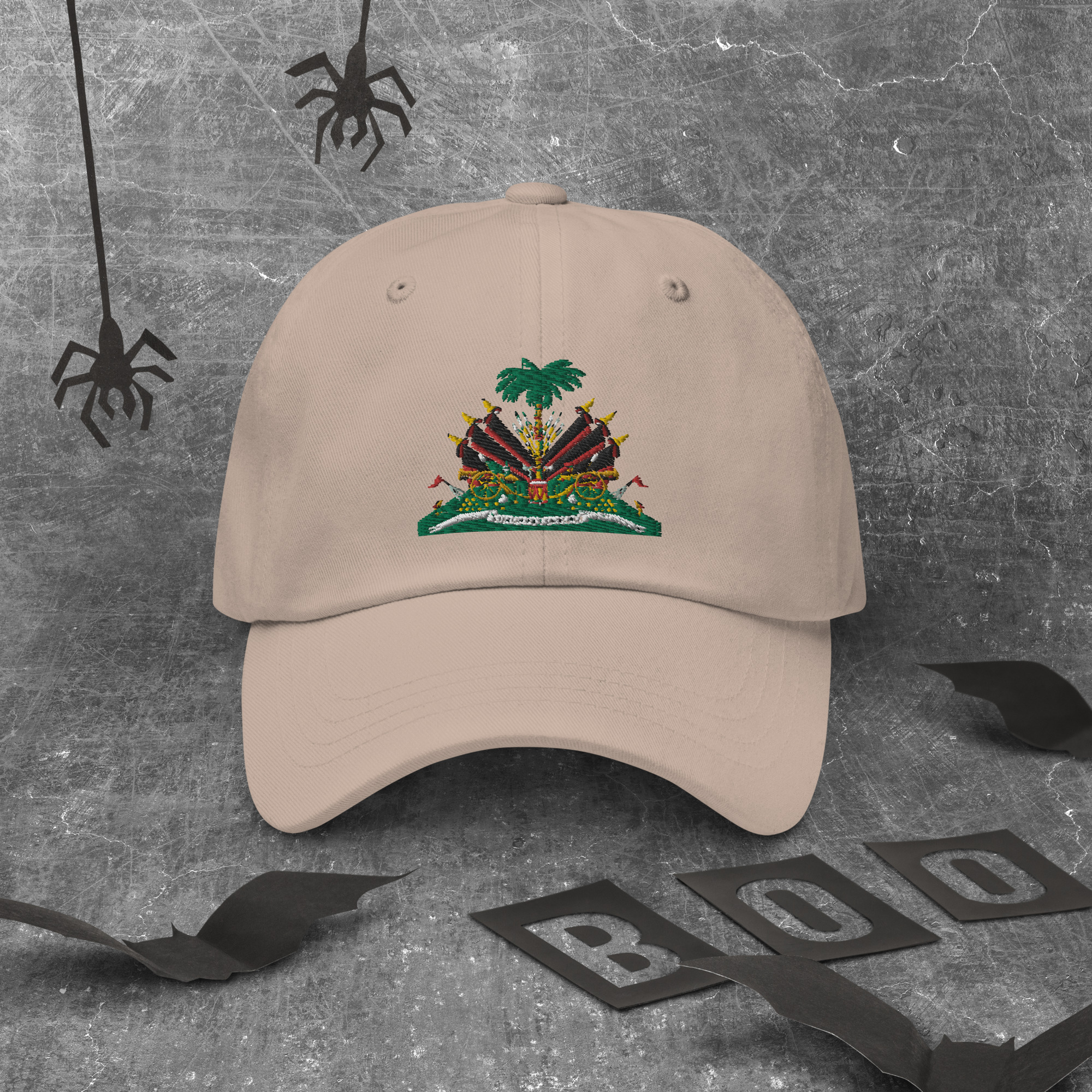 Haiti Pride Classic Dad Hat - Cranberry - Image 9
