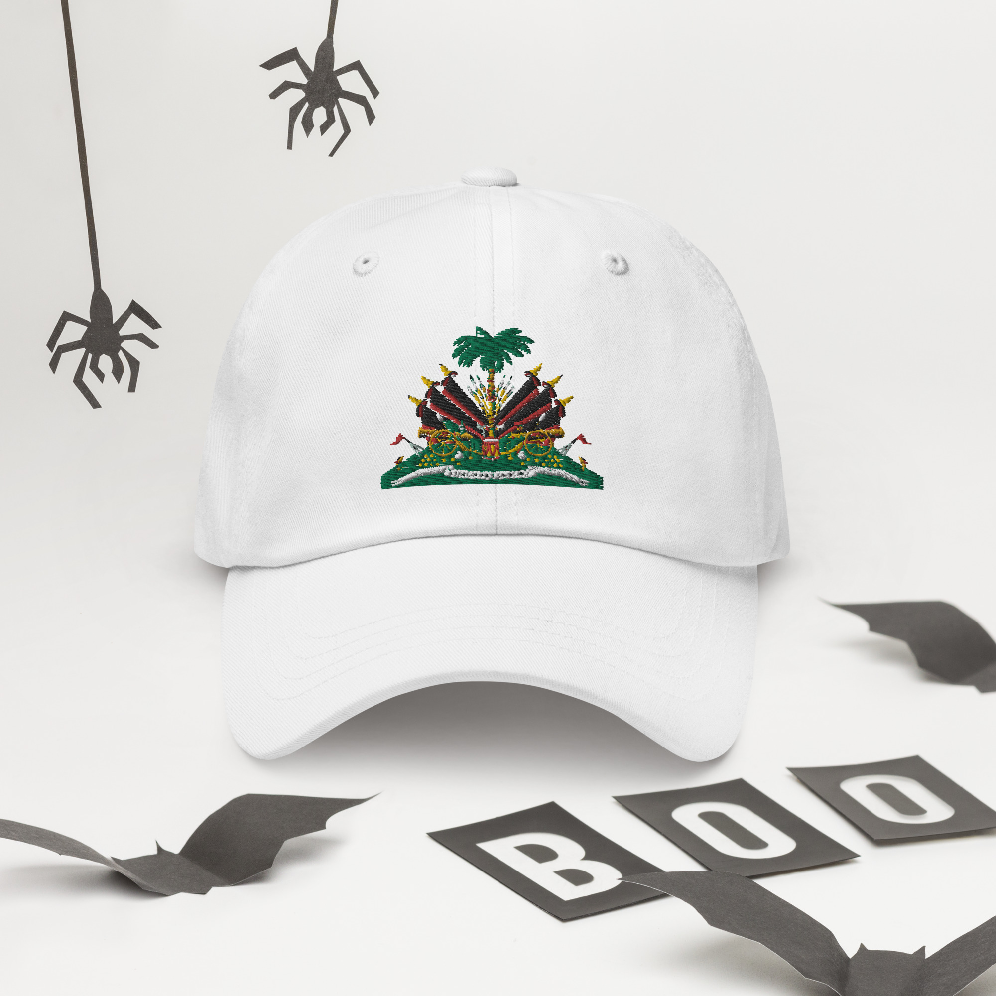 Haiti Pride Classic Dad Hat - Cranberry - Image 16