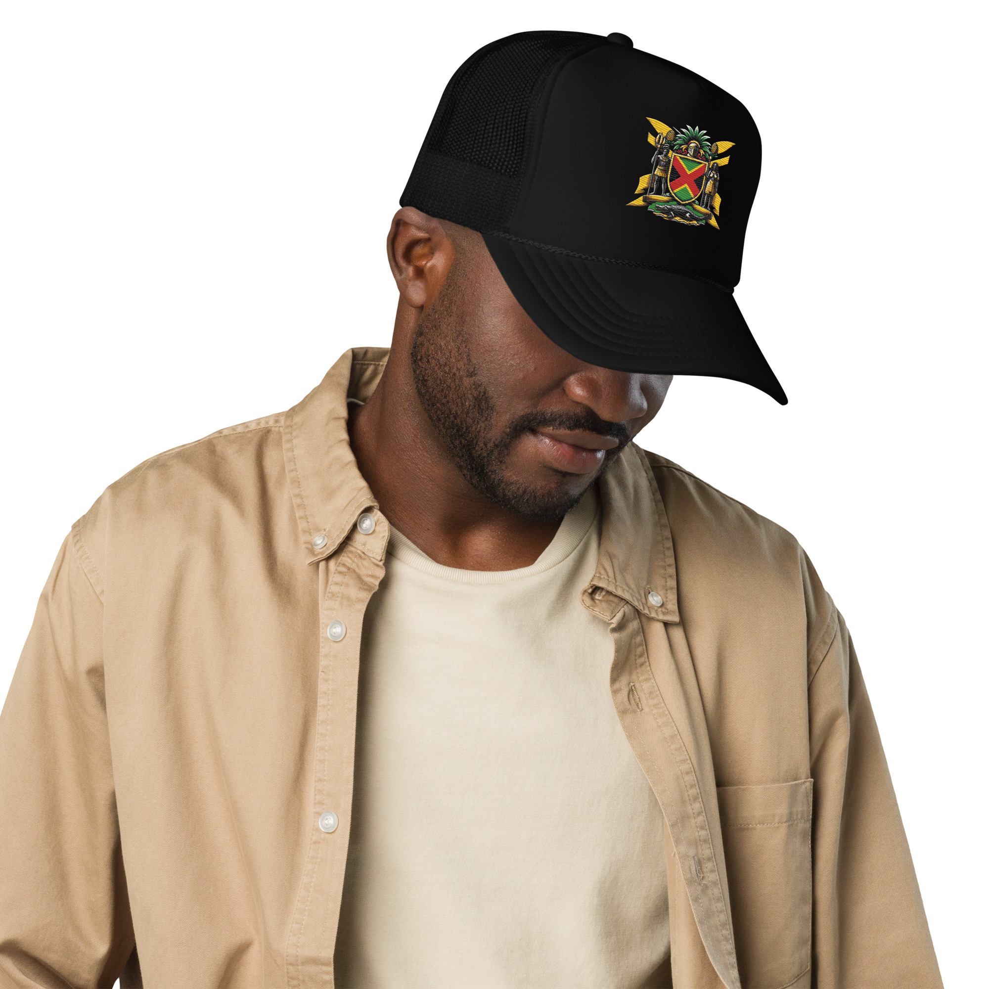 Jamaica Pride Foam Trucker Hat - Black
