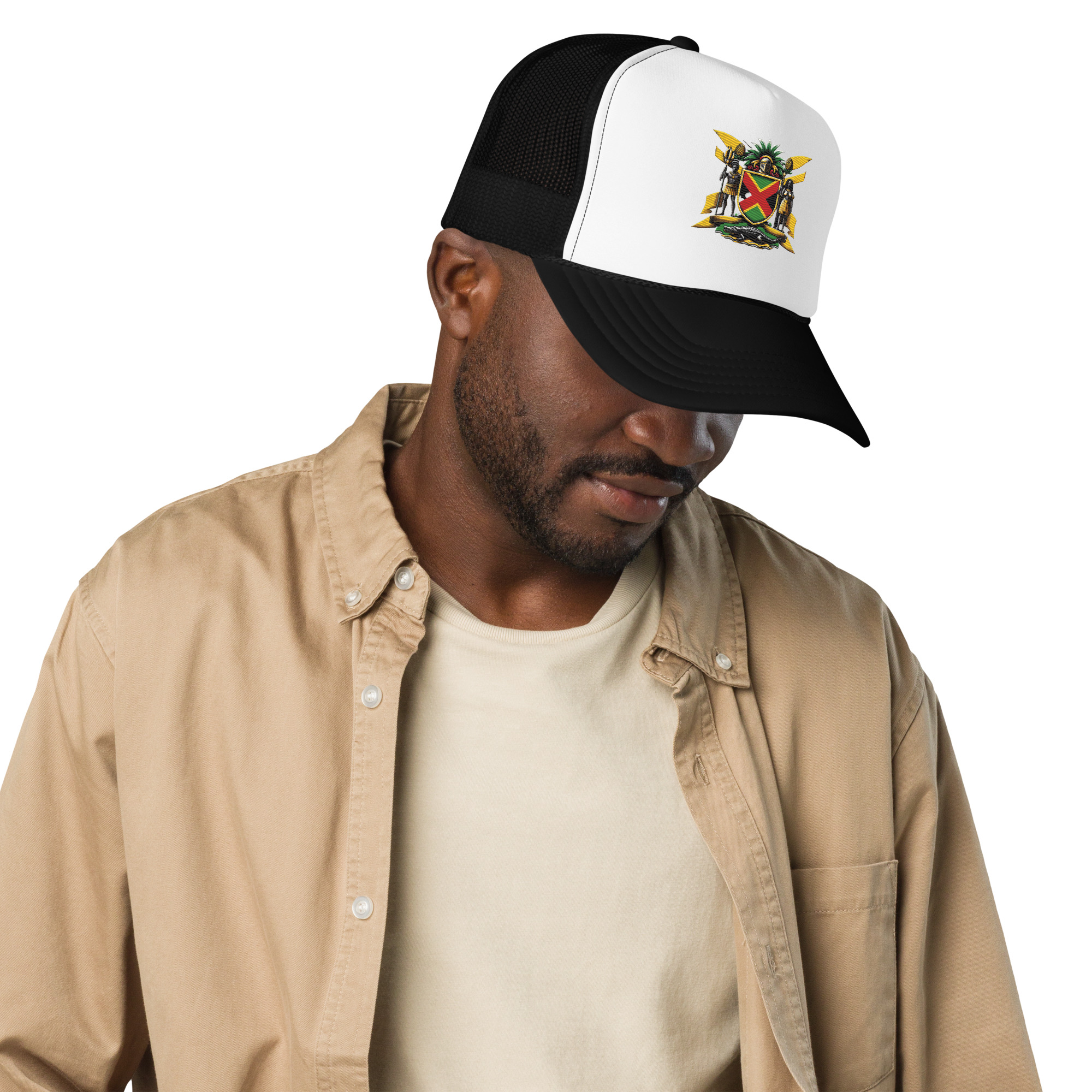 Jamaica Pride Foam Trucker Hat - Black - Image 6