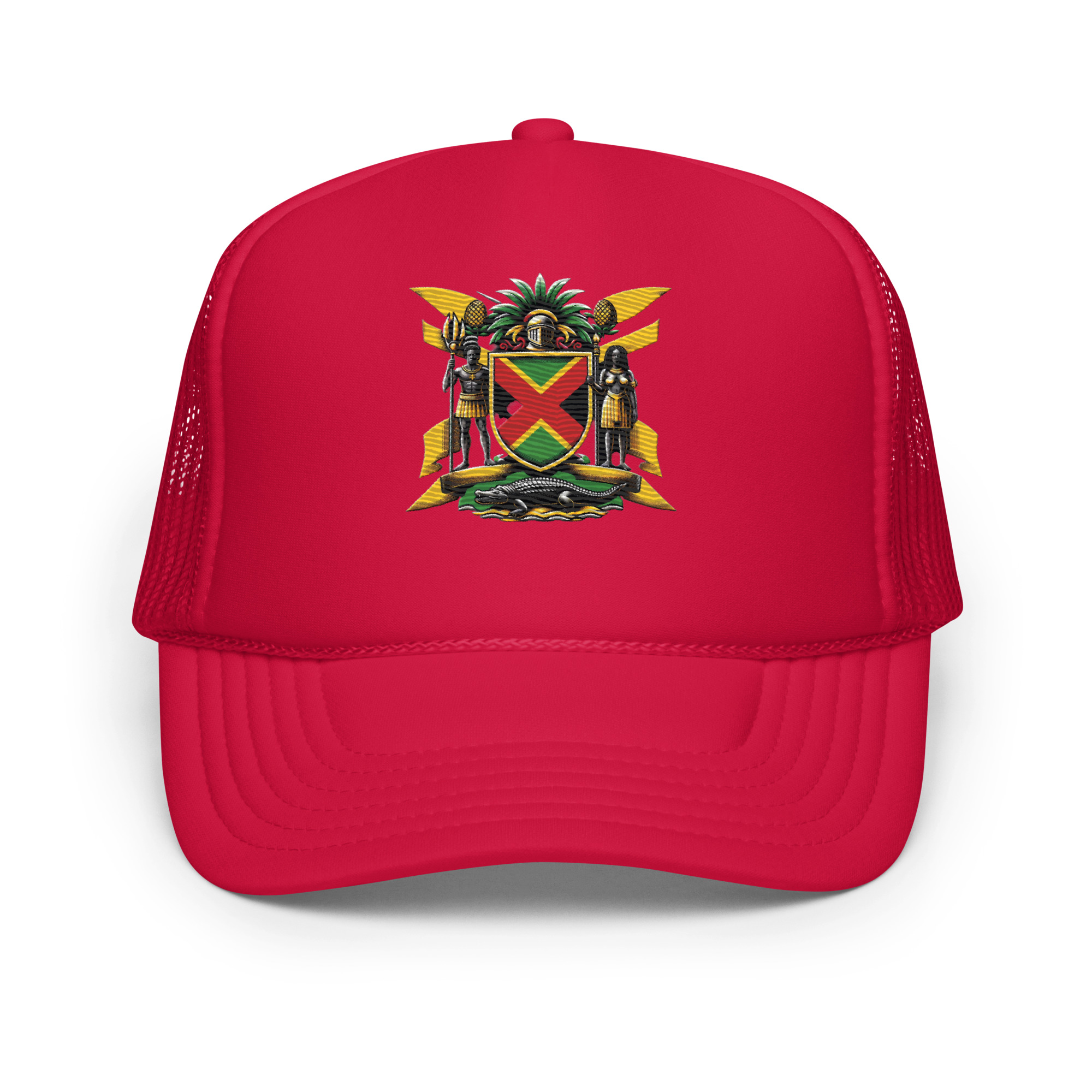 Jamaica Pride Foam Trucker Hat - Black - Image 2
