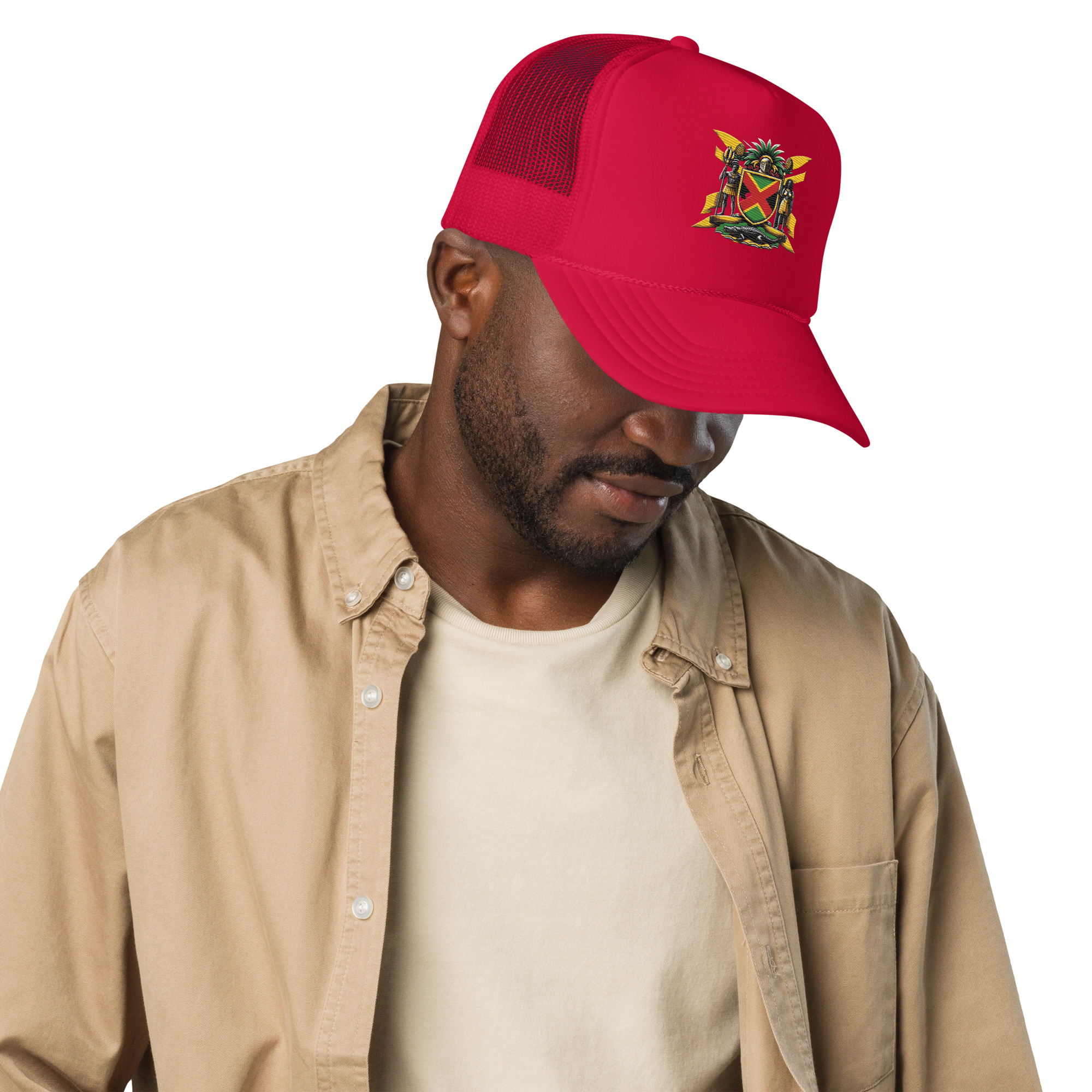 Jamaica Pride Foam Trucker Hat - Black - Image 4