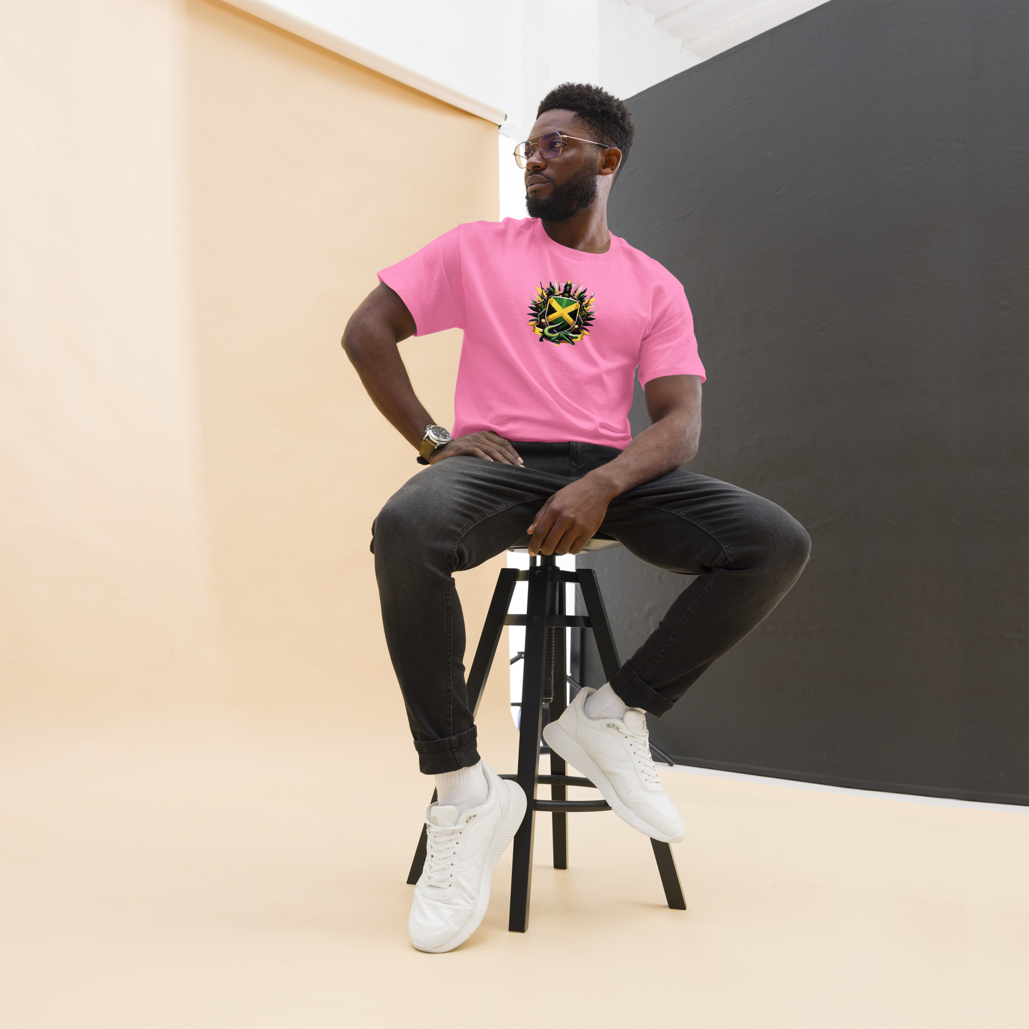 Jamaica Pride Mens Classic Tee - Purple - Image 17