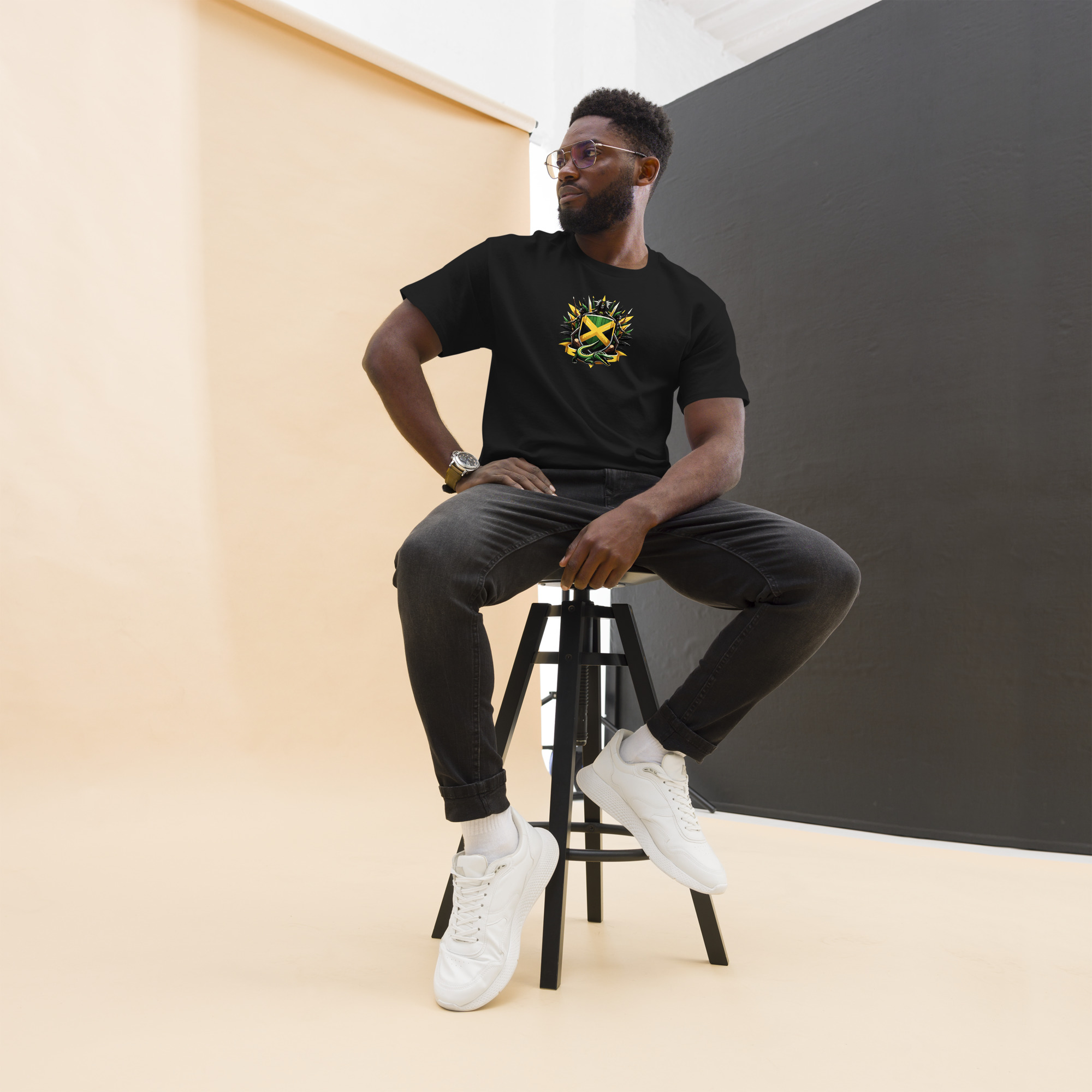 Jamaica Pride Mens Classic Tee - Purple - Image 2