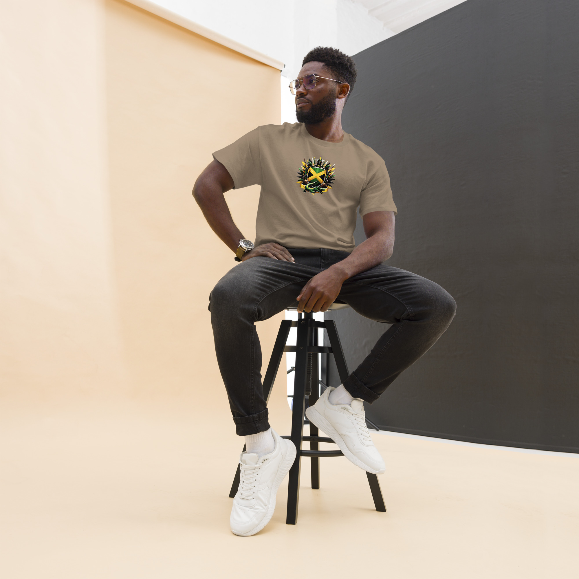 Jamaica Pride Mens Classic Tee - Purple - Image 13