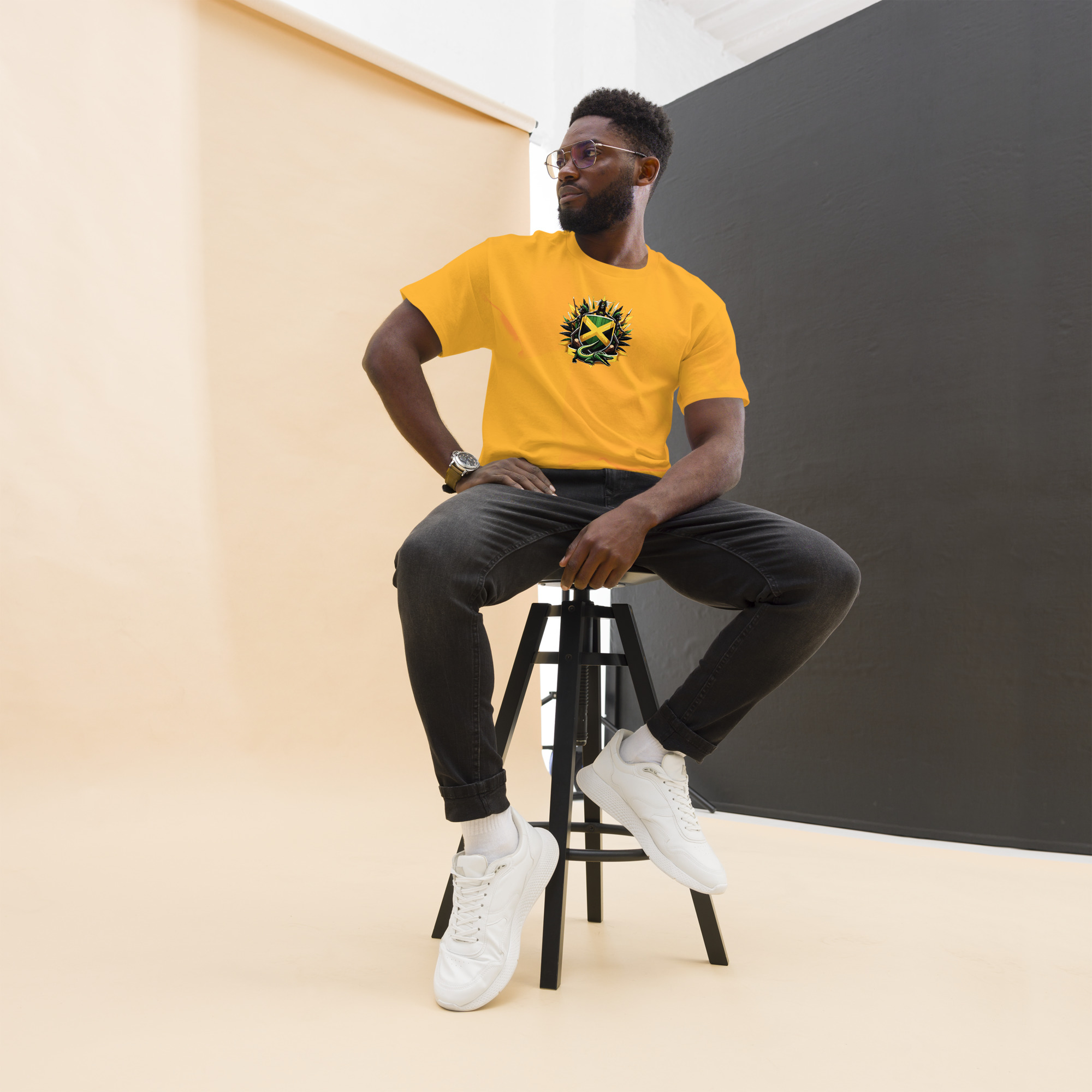 Jamaica Pride Mens Classic Tee - Purple - Image 19