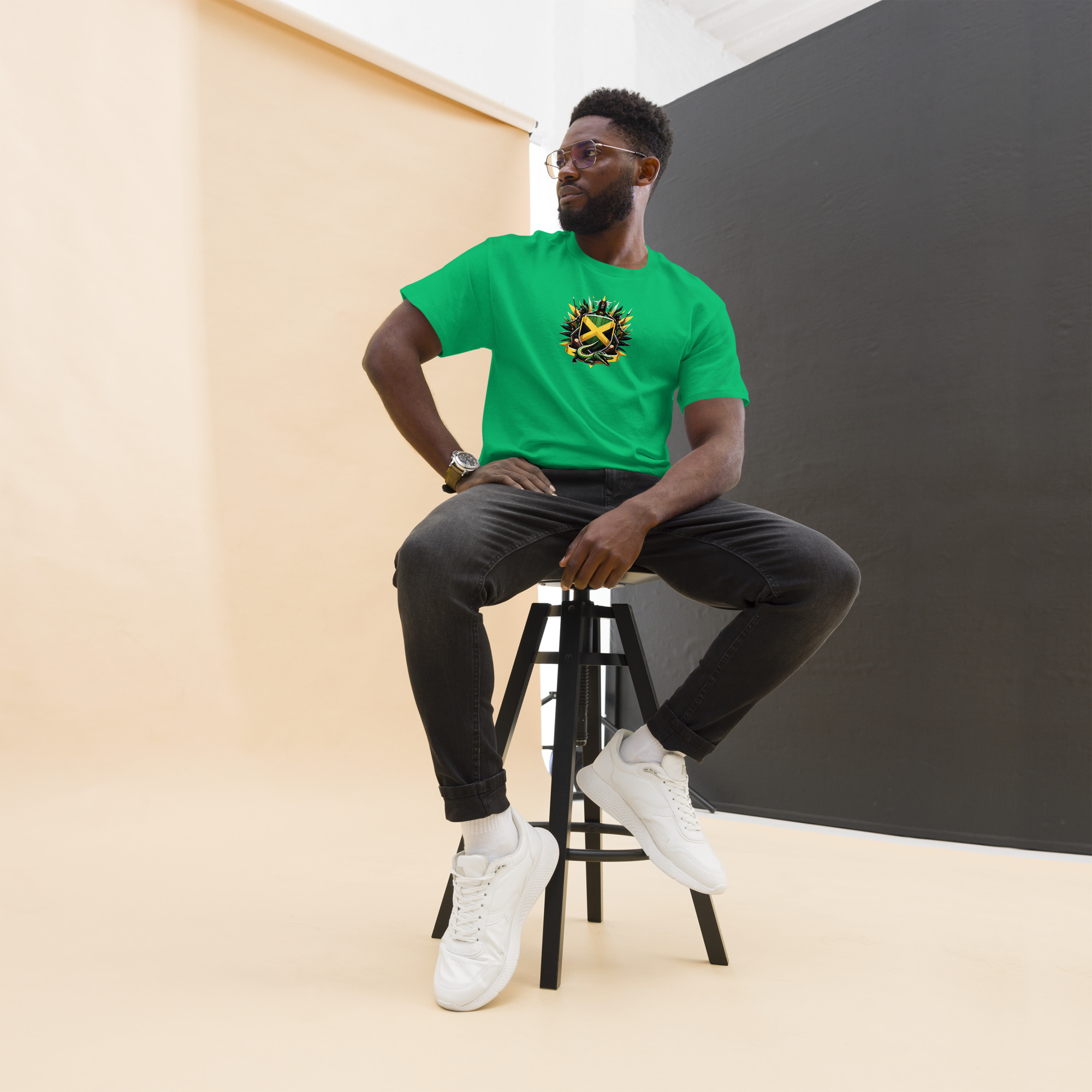 Jamaica Pride Mens Classic Tee - Purple - Image 15