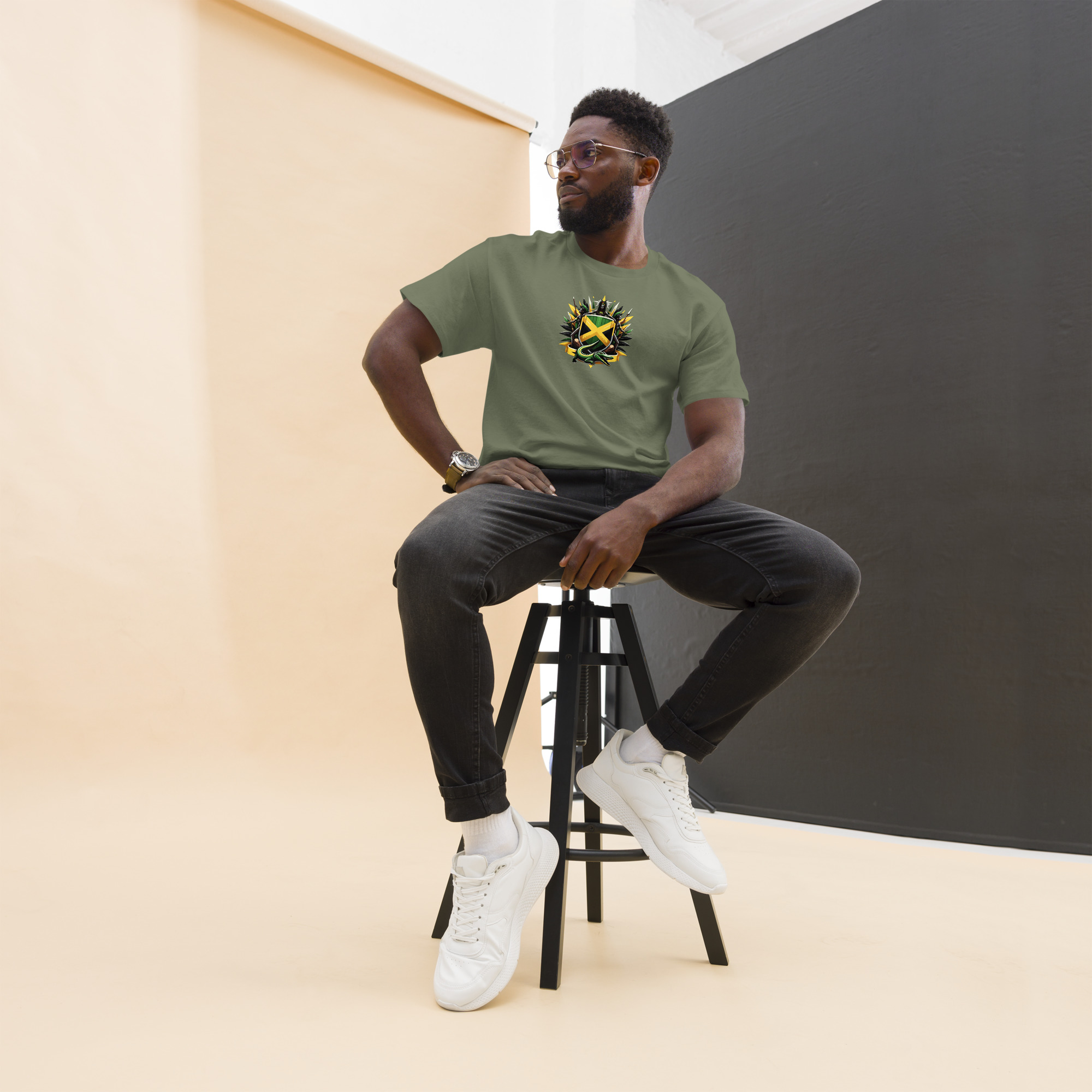 Jamaica Pride Mens Classic Tee - Purple - Image 9