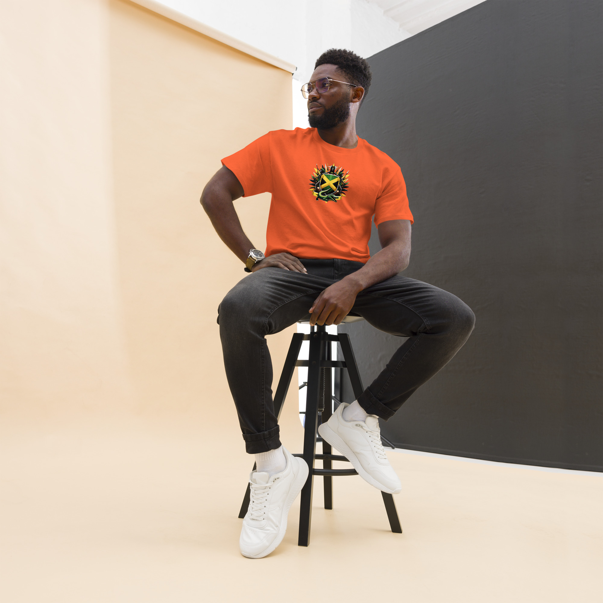 Jamaica Pride Mens Classic Tee - Purple - Image 11