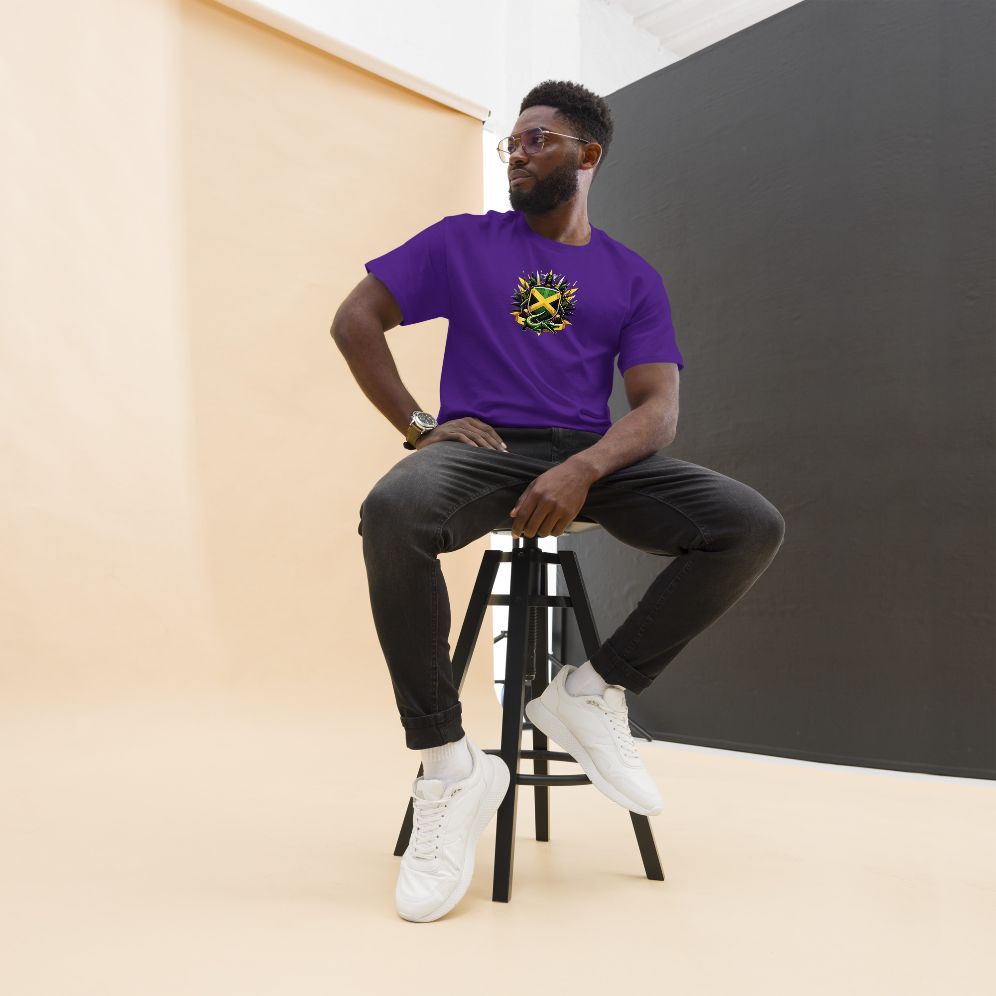 Jamaica Pride Mens Classic Tee - Purple
