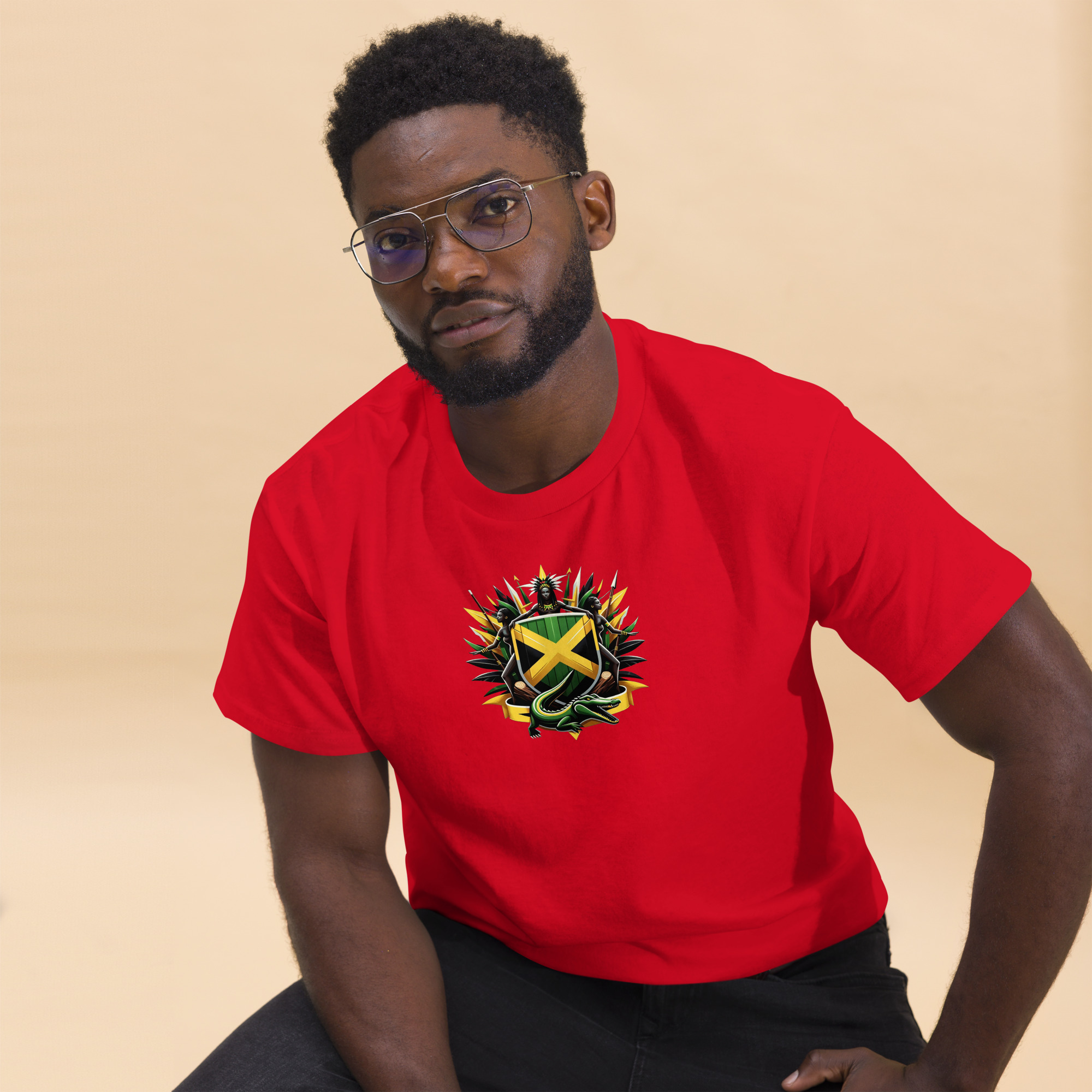 Jamaica Pride Mens Classic Tee - Purple - Image 6