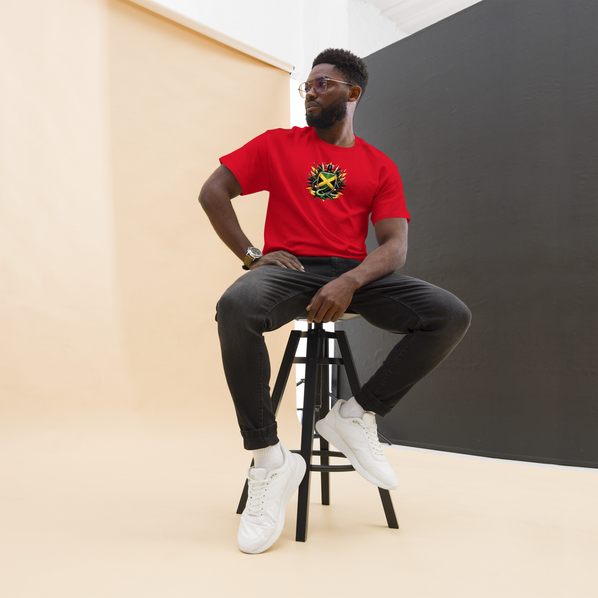 Jamaica Pride Mens Classic Tee - Purple - Image 5