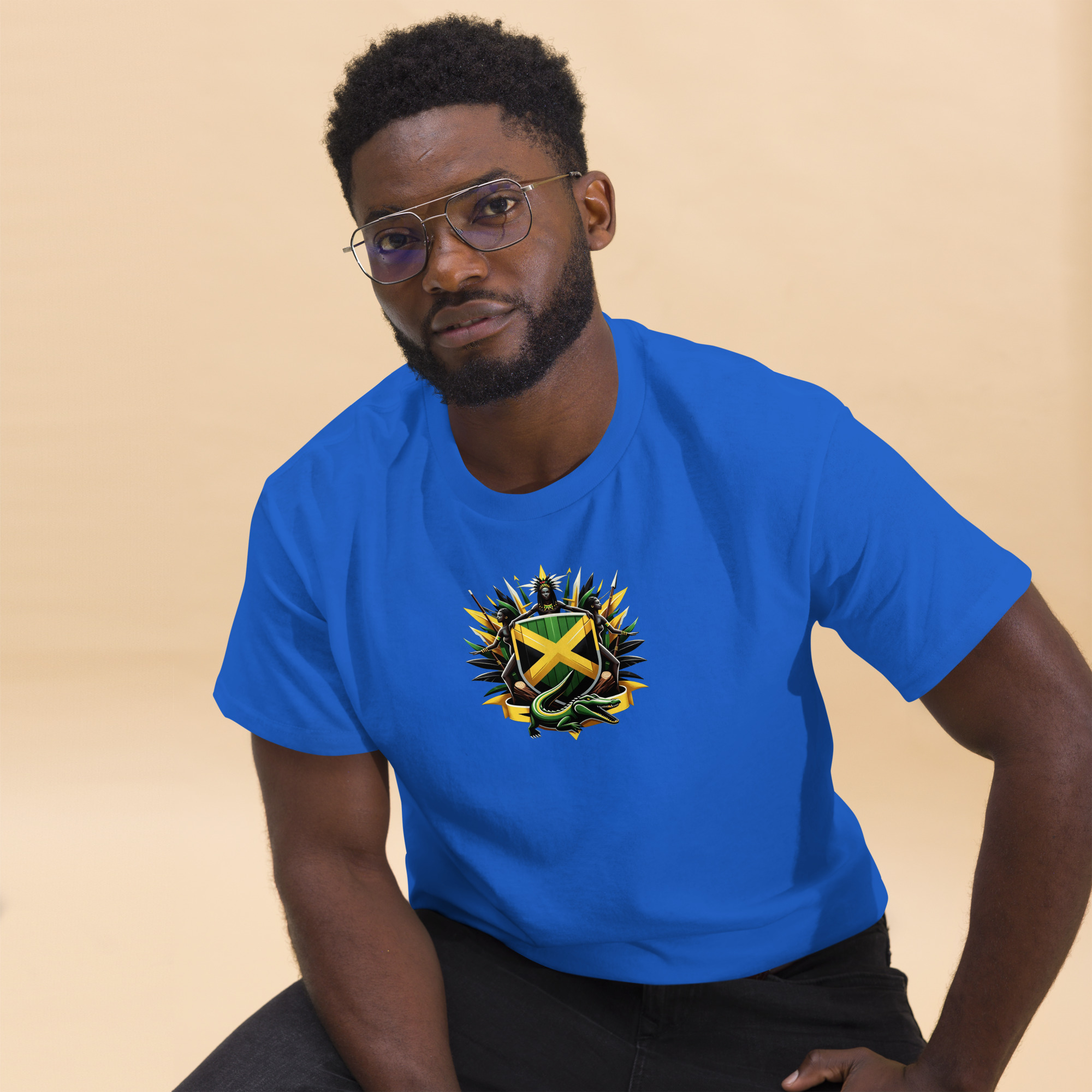 Jamaica Pride Mens Classic Tee - Purple - Image 8