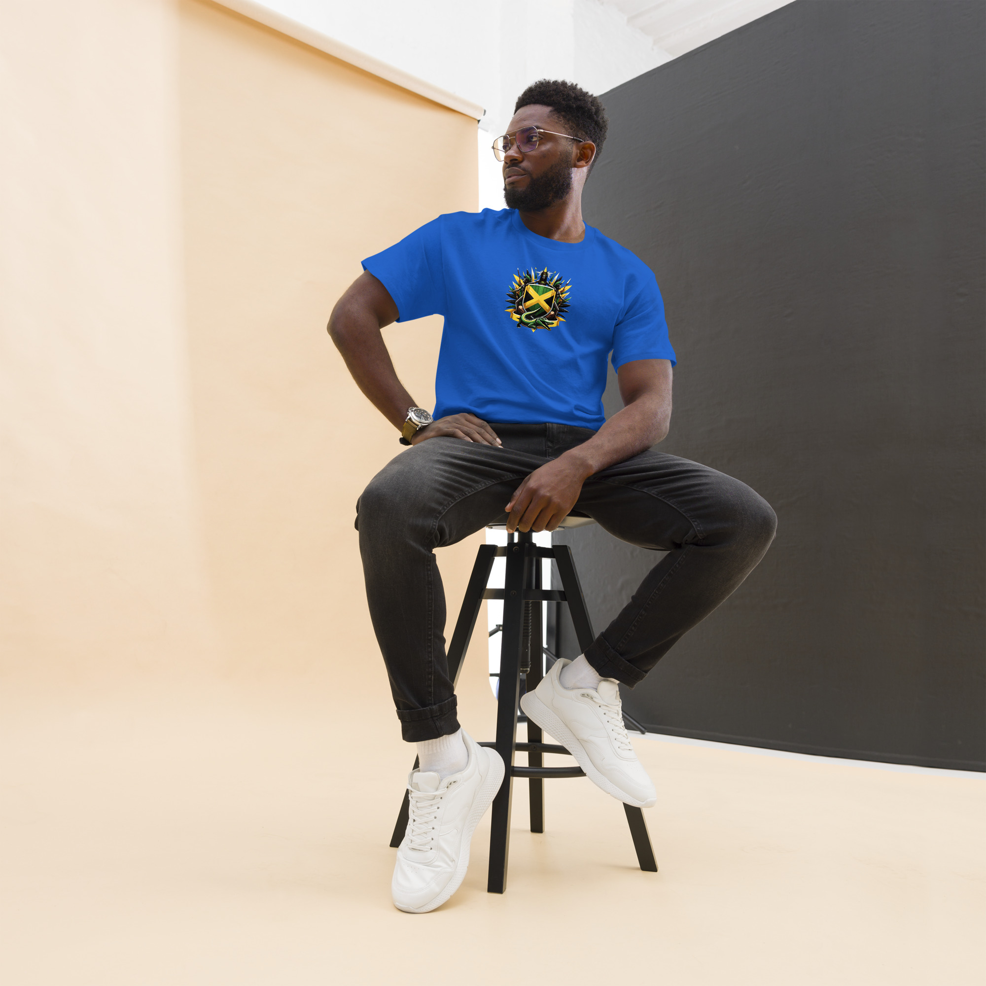 Jamaica Pride Mens Classic Tee - Purple - Image 7