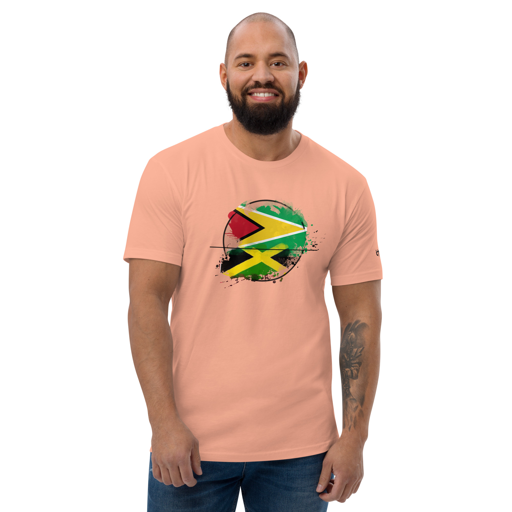 Caribbean Pride Mens Fitted T-Shirt - Grey - Image 4