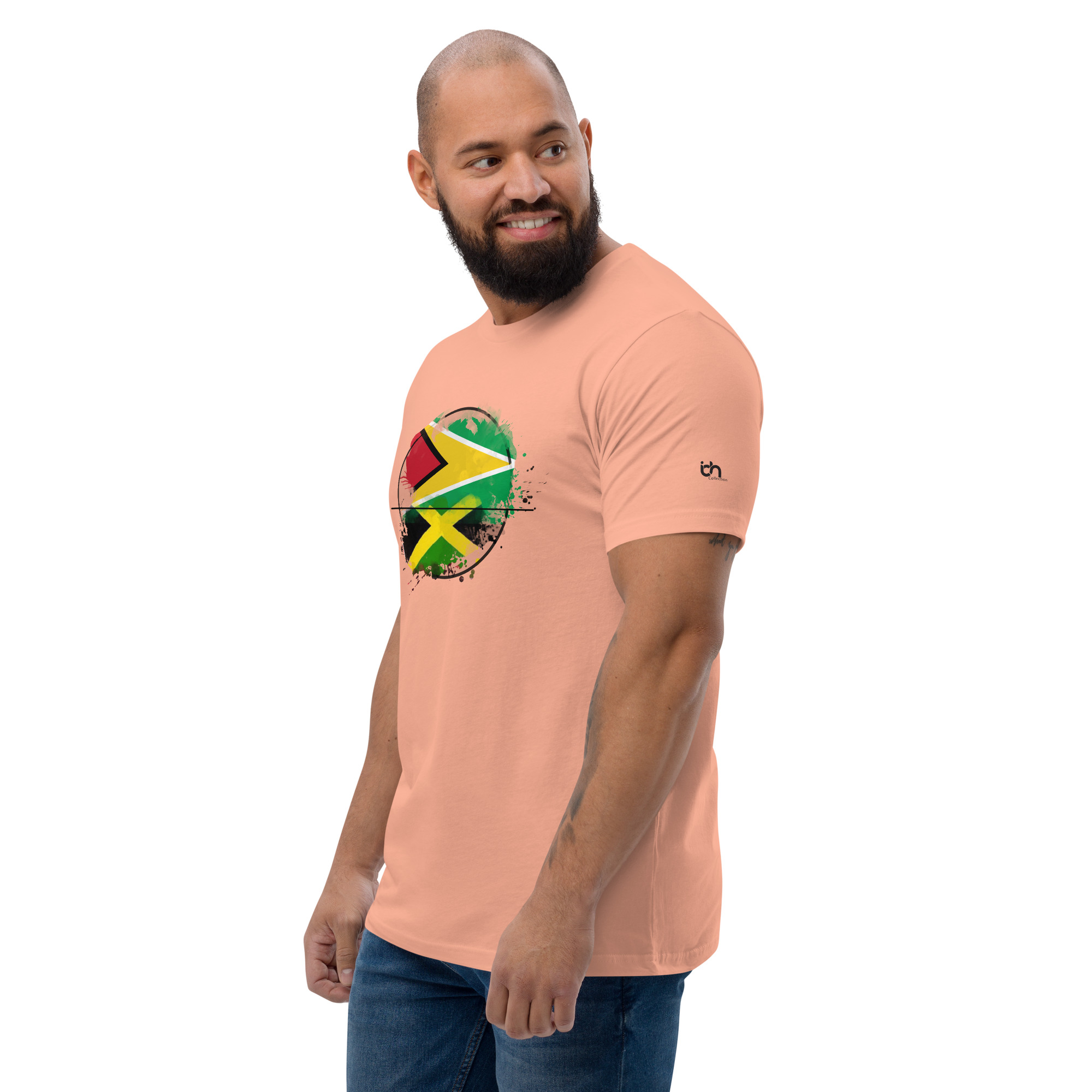 Caribbean Pride Mens Fitted T-Shirt - Grey - Image 5
