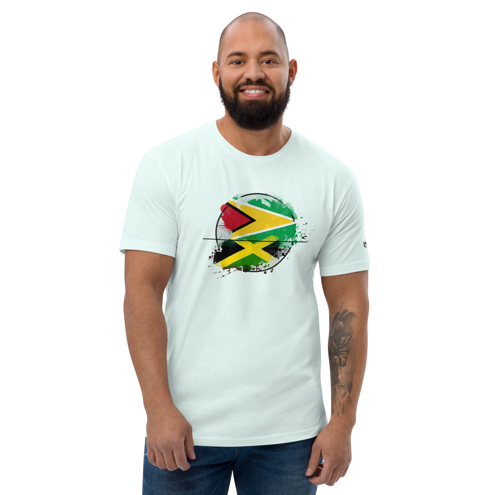 Caribbean Pride Mens Fitted T-Shirt - Grey - Image 7