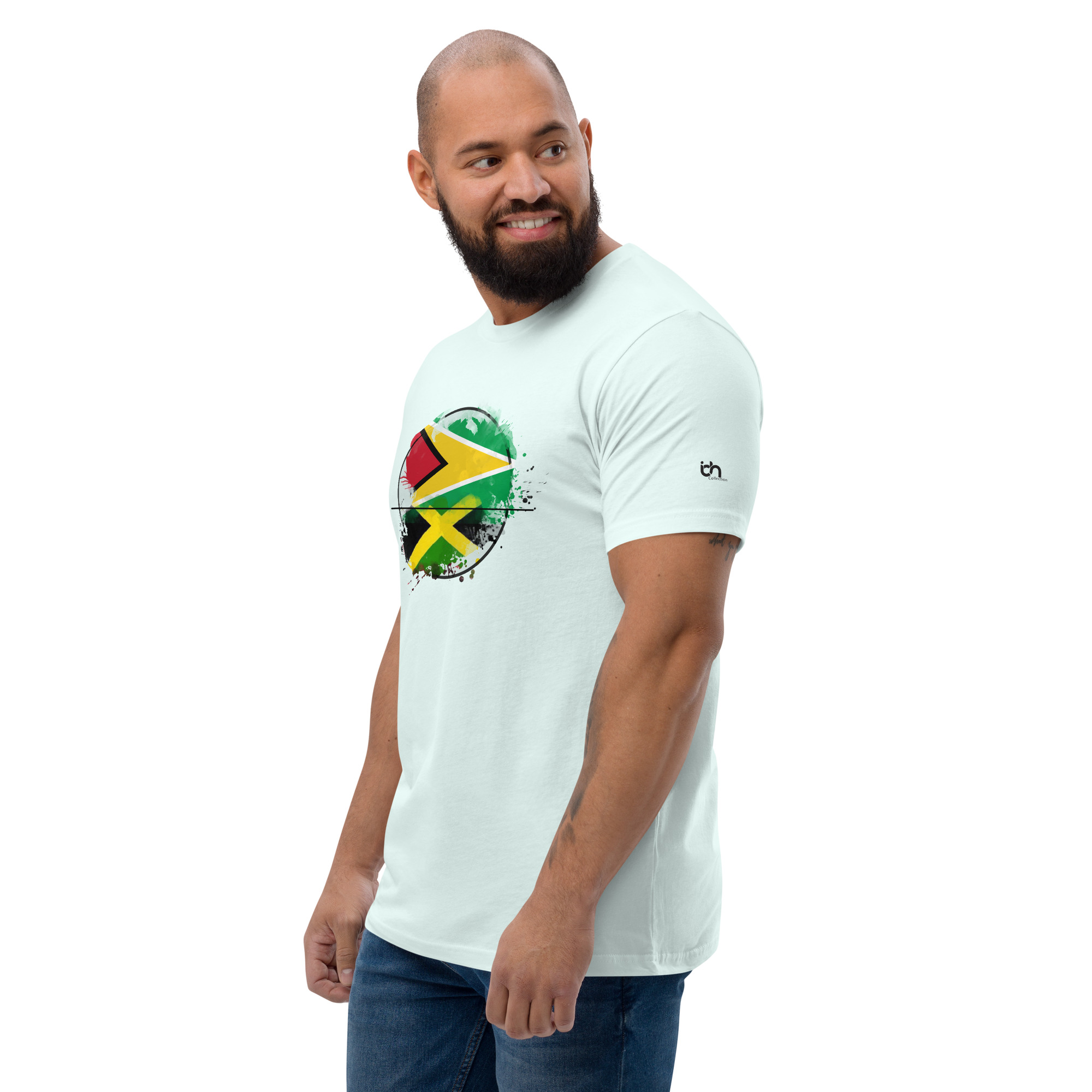 Caribbean Pride Mens Fitted T-Shirt - Grey - Image 8
