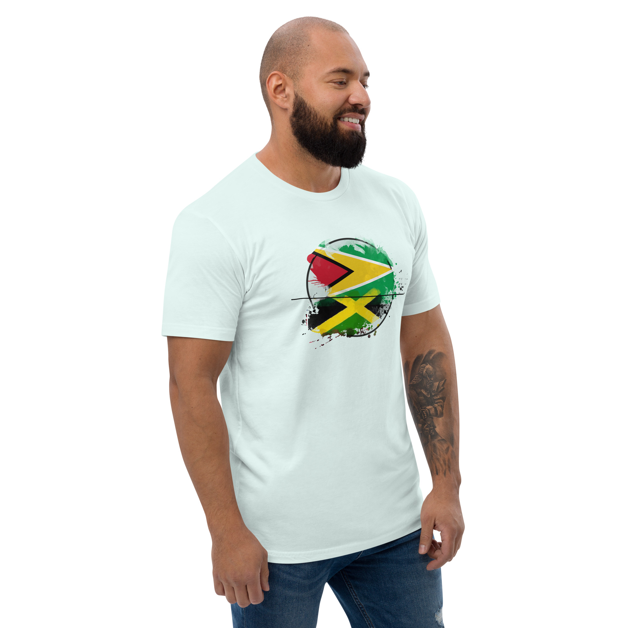 Caribbean Pride Mens Fitted T-Shirt - Grey - Image 9