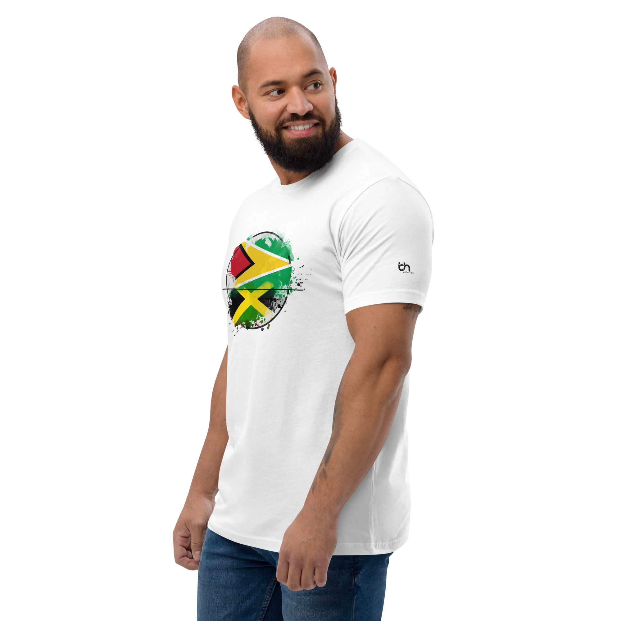 Caribbean Pride Mens Fitted T-Shirt - Grey - Image 11