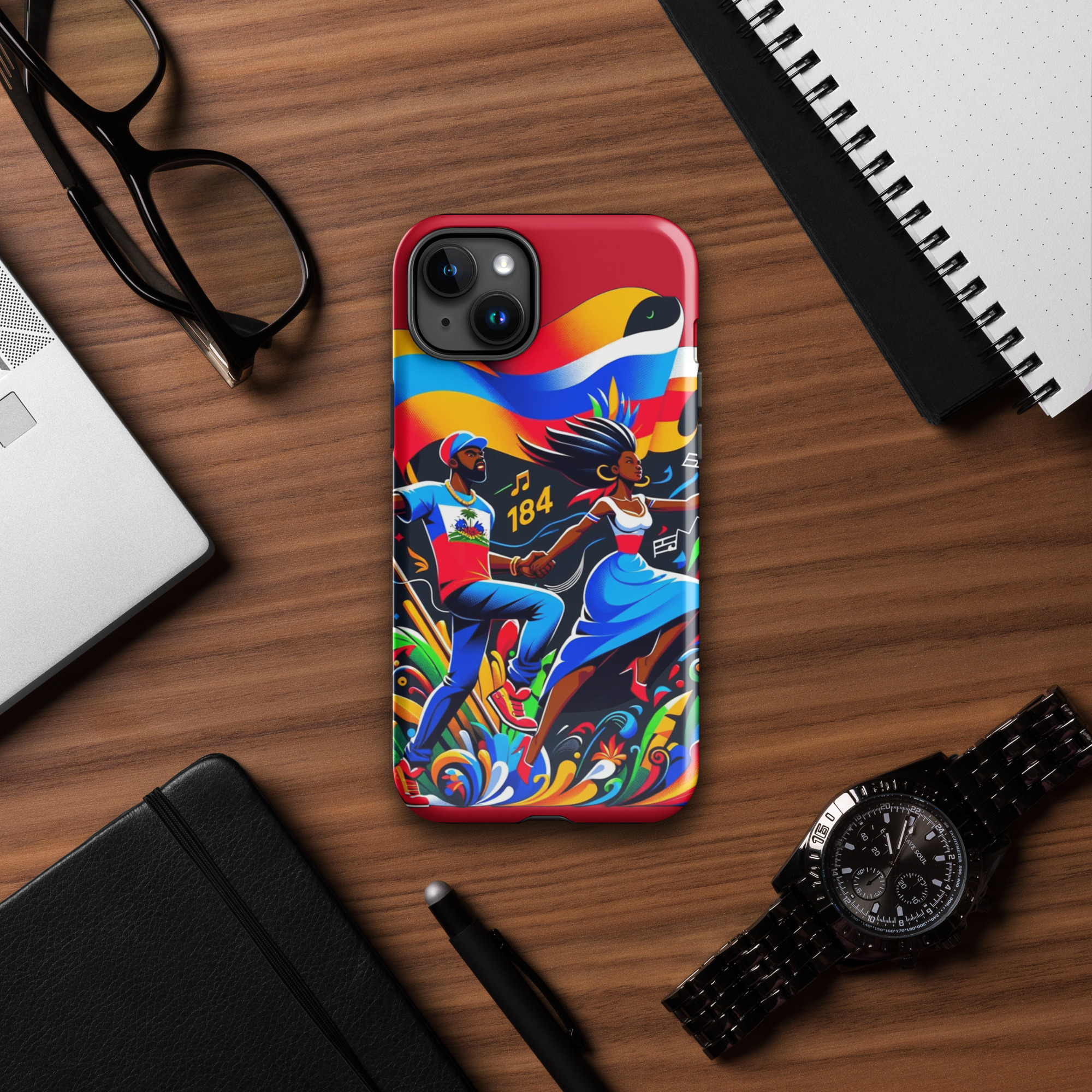 Haiti Pride iPhone Tough Case - Image 34