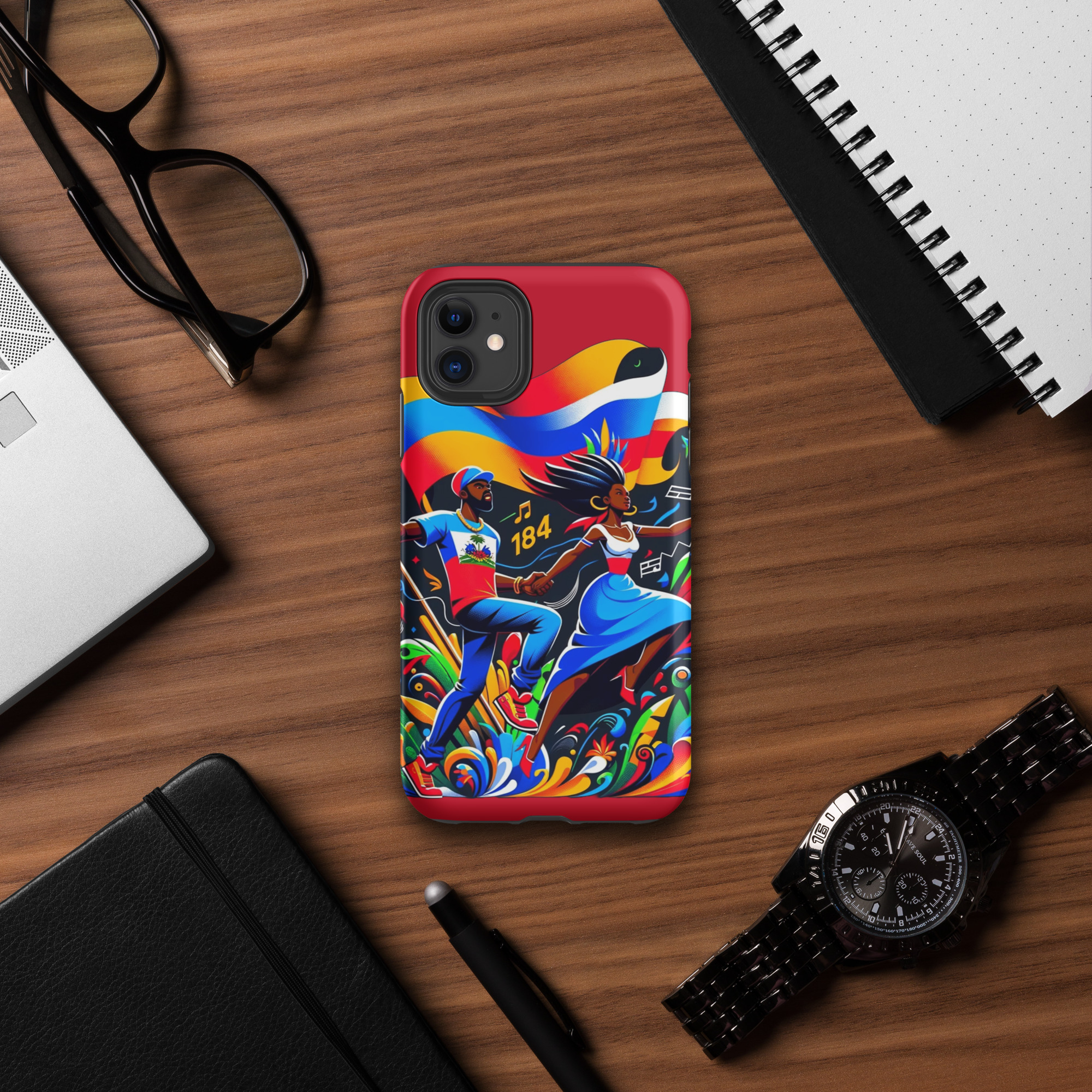 Haiti Pride iPhone Tough Case - Image 3