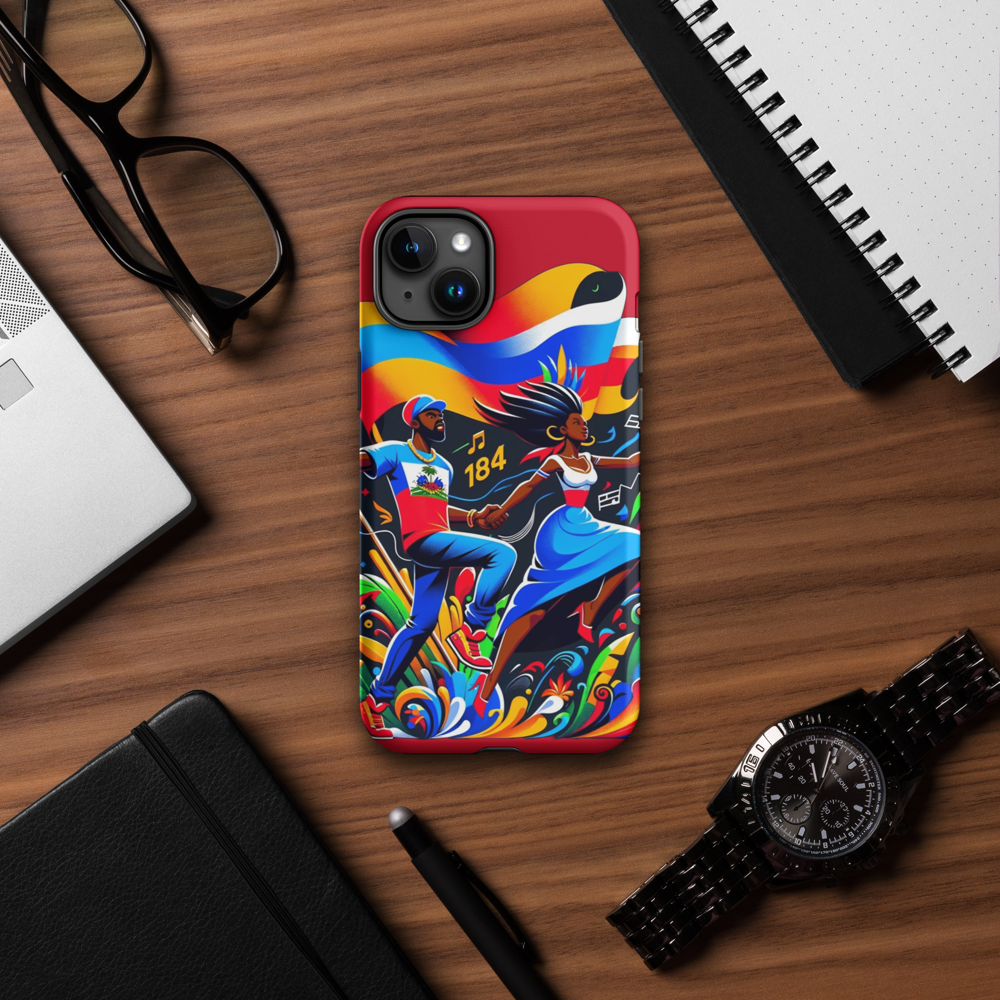 Haiti Pride iPhone Tough Case - Image 35