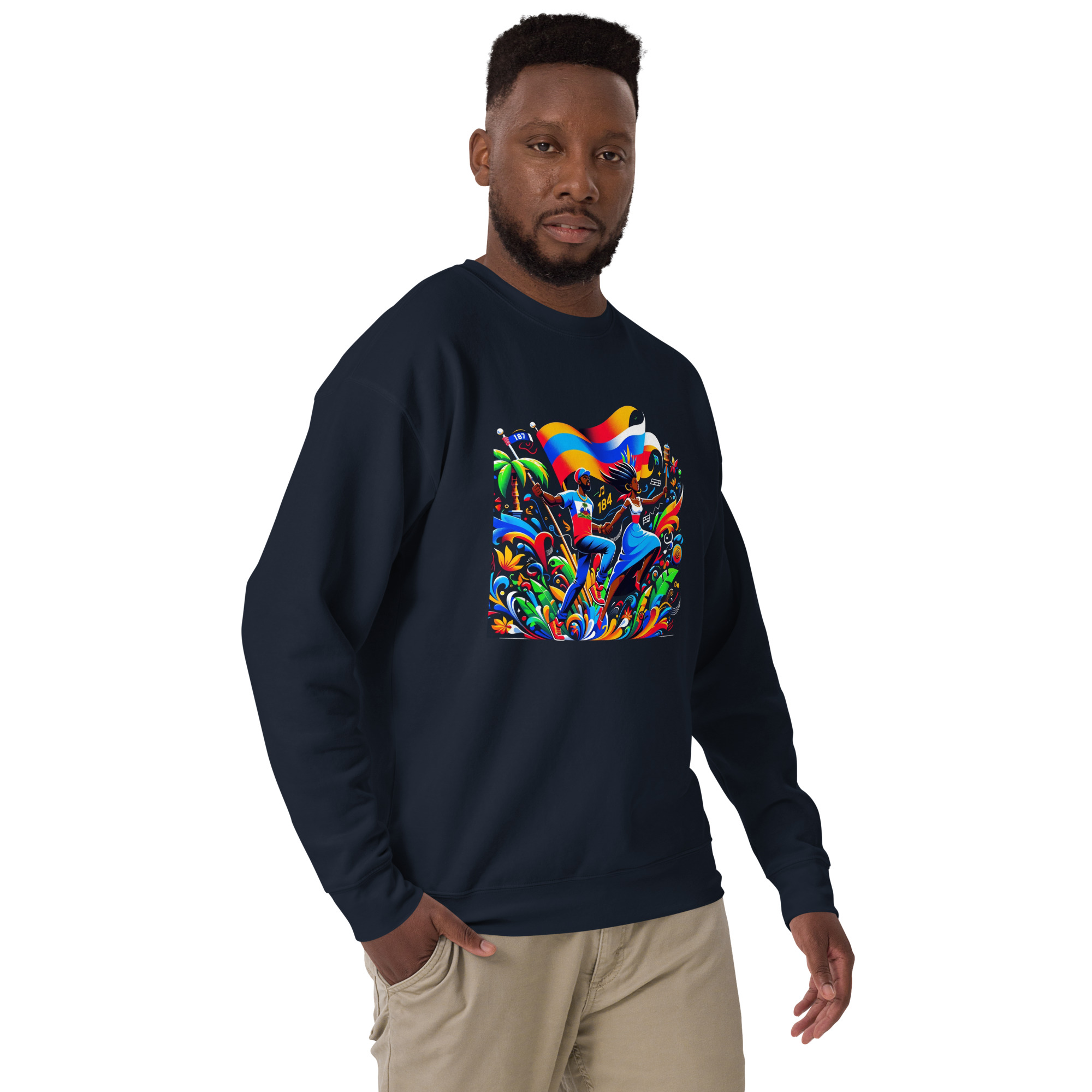 Haiti Pride Hoodie - Navy - Image 6