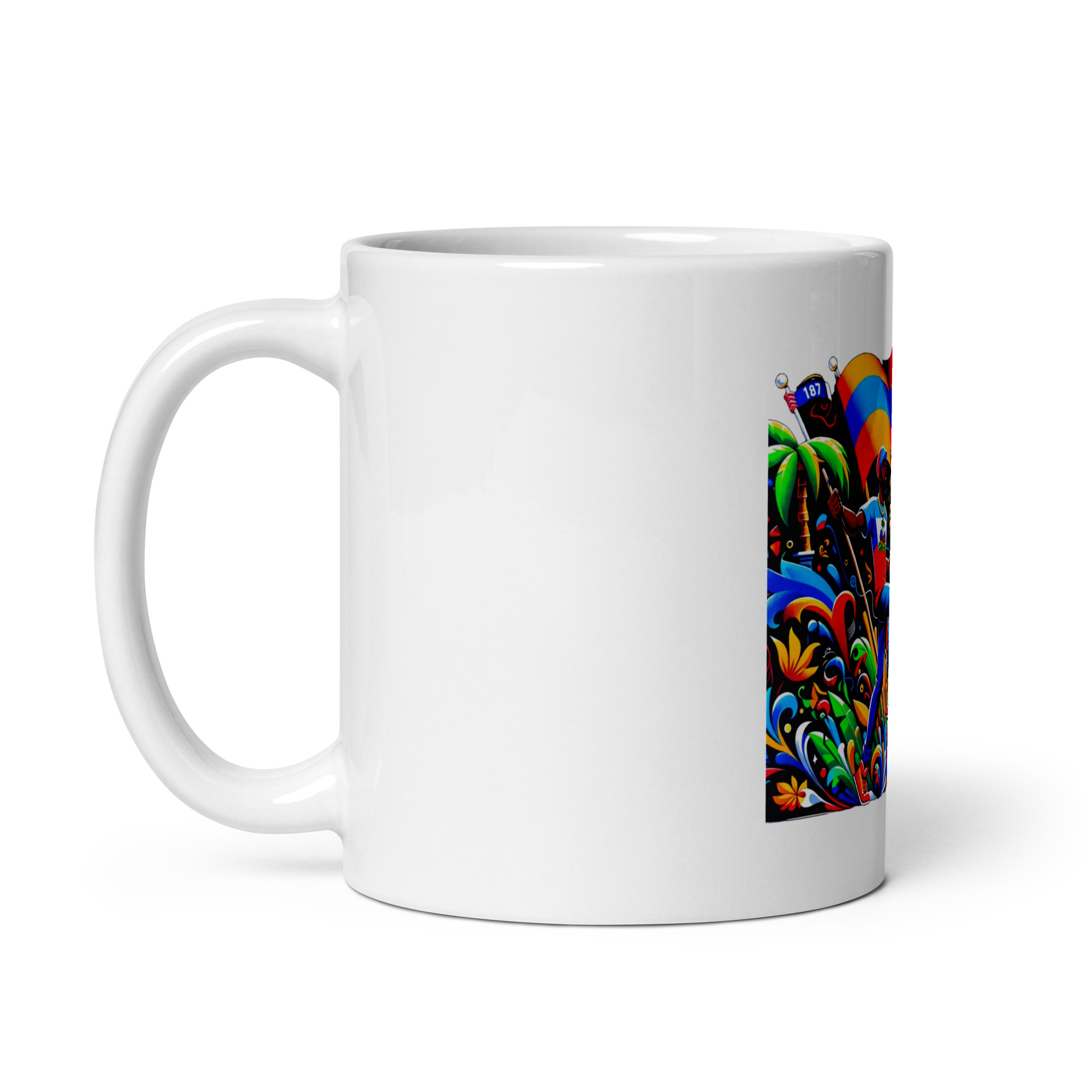 Haiti Pride White Glossy Mug - White 20oz - Image 3