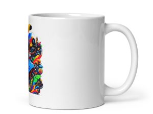 Haiti Pride white glossy coffee mug, 20oz, handle on the right