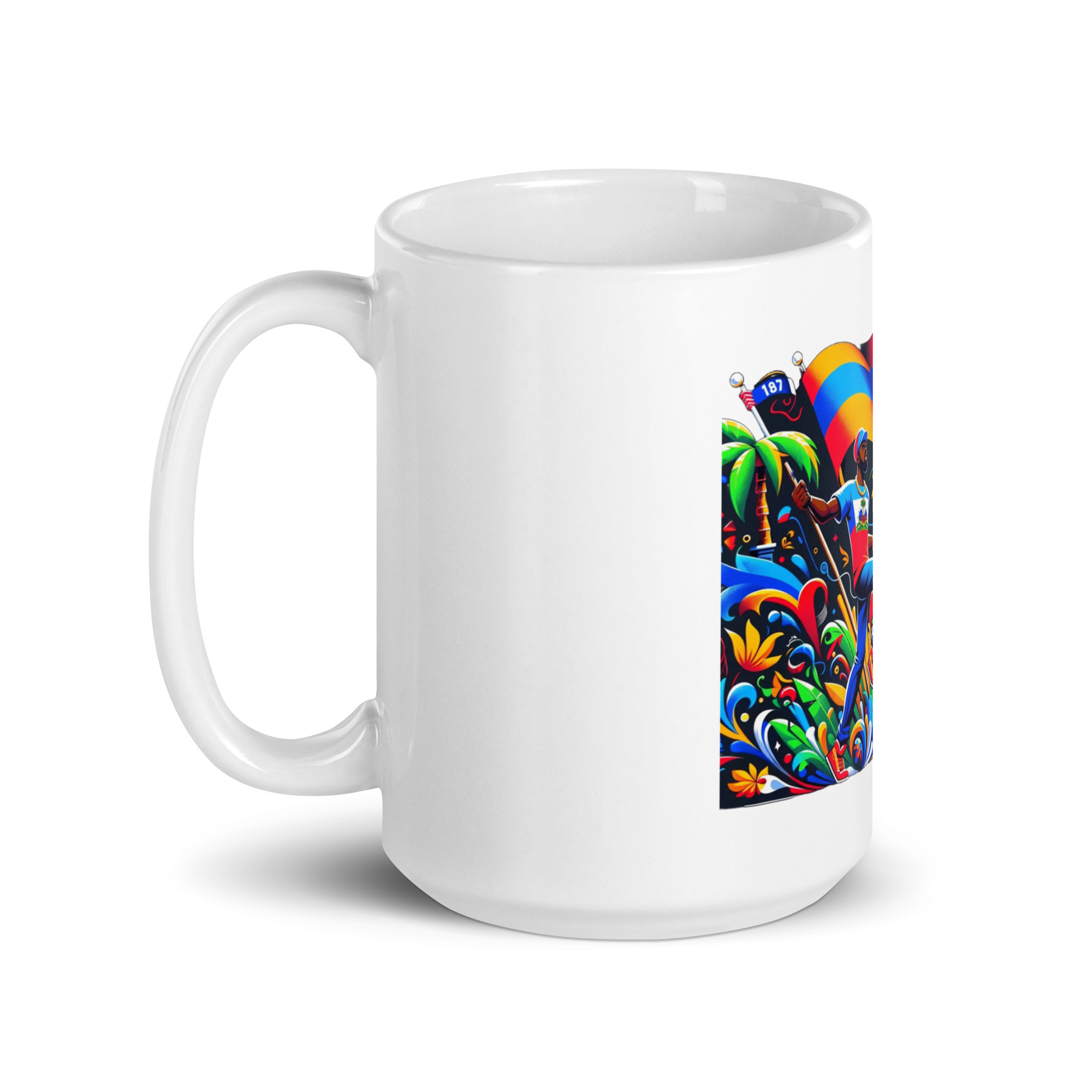 Haiti Pride White Glossy Mug - White 20oz - Image 6