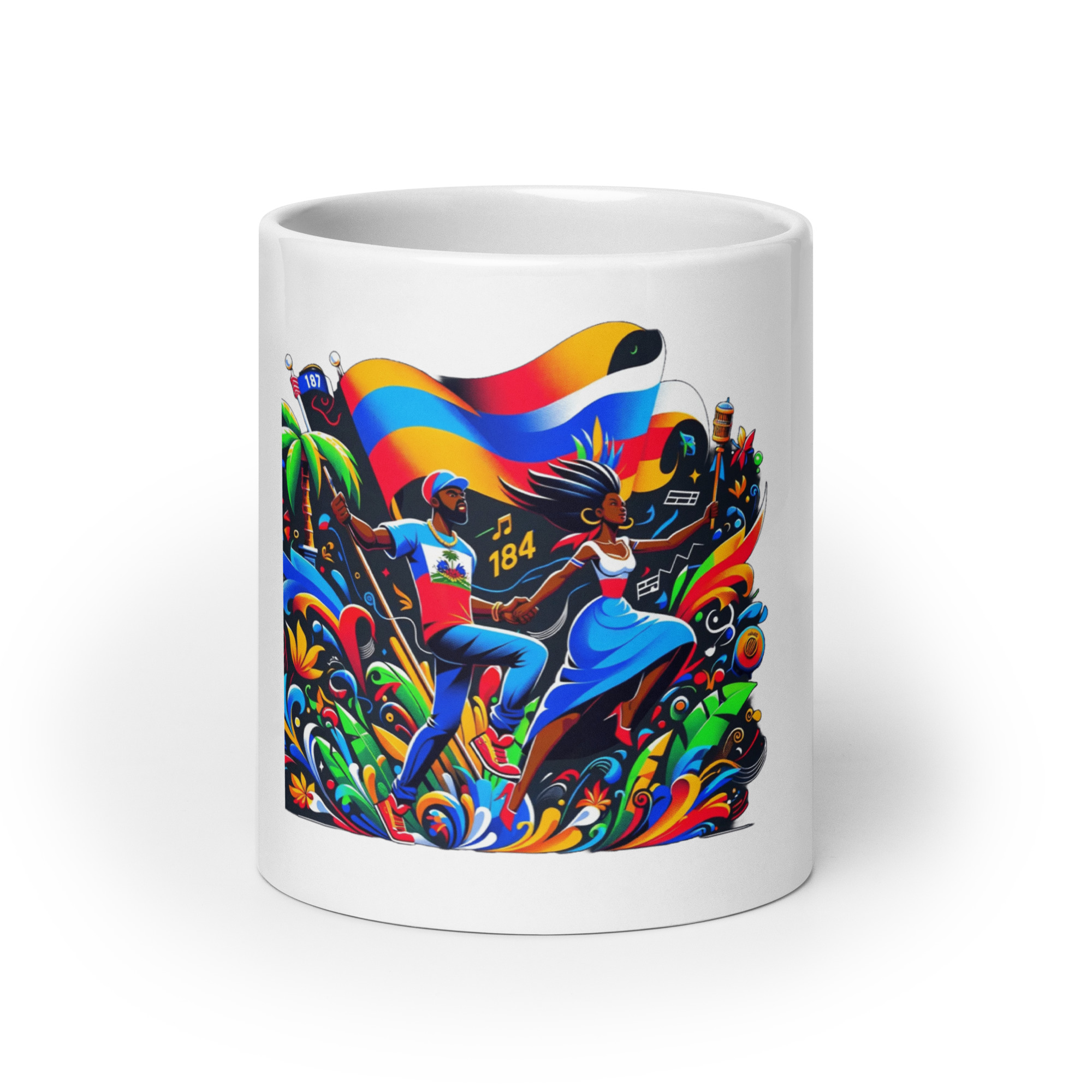 Haiti Pride White Glossy Mug - White 20oz - Image 9