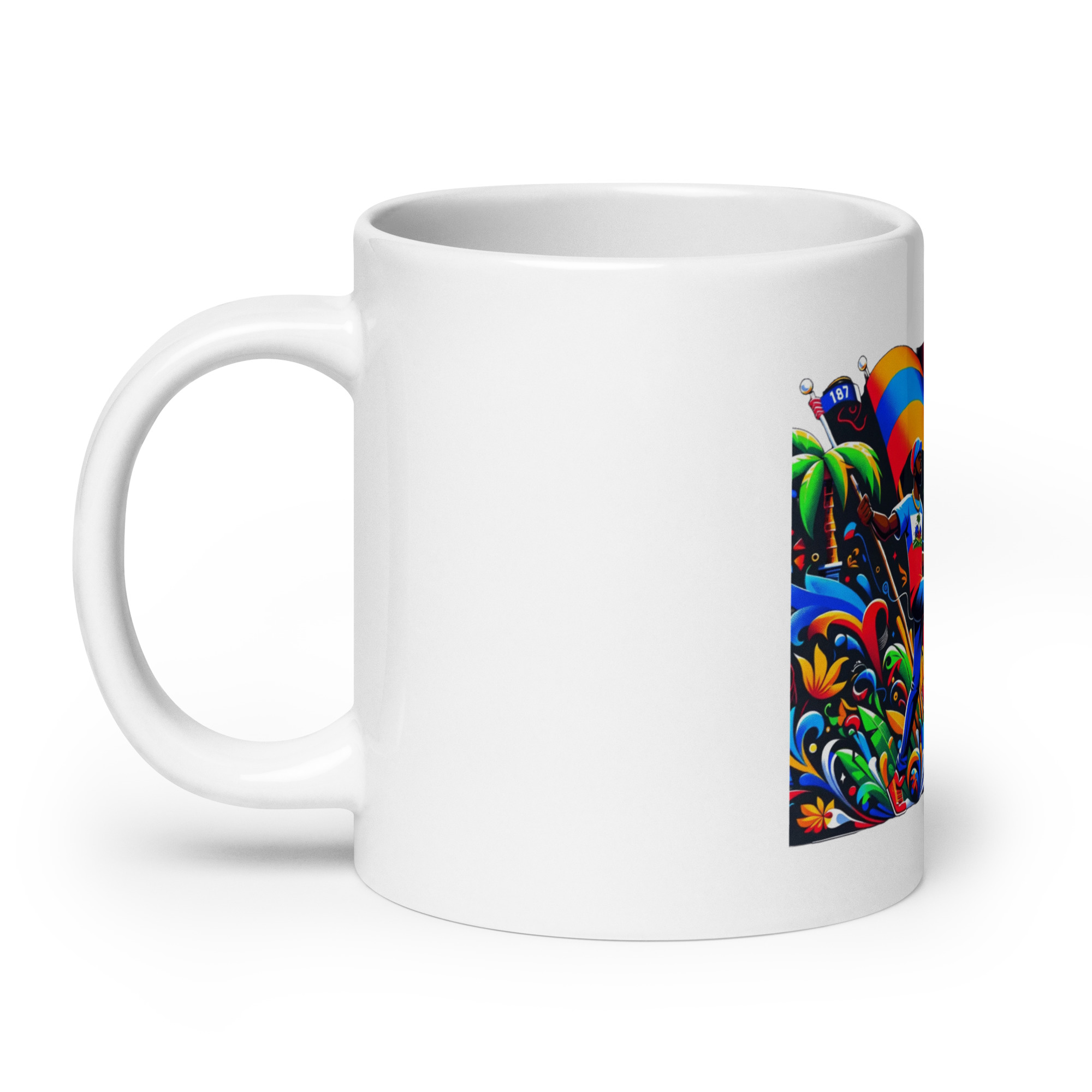 Haiti Pride White Glossy Mug - White 20oz - Image 8