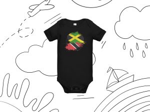 Jamaica Pride Baby Bodysuit - Black