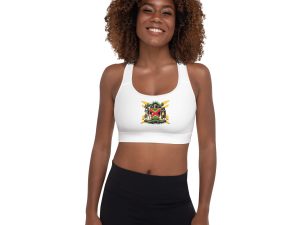 Jamaica Pride Padded Sports Bra - White