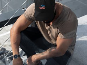Haiti Pride Distressed Dad Hat - Black