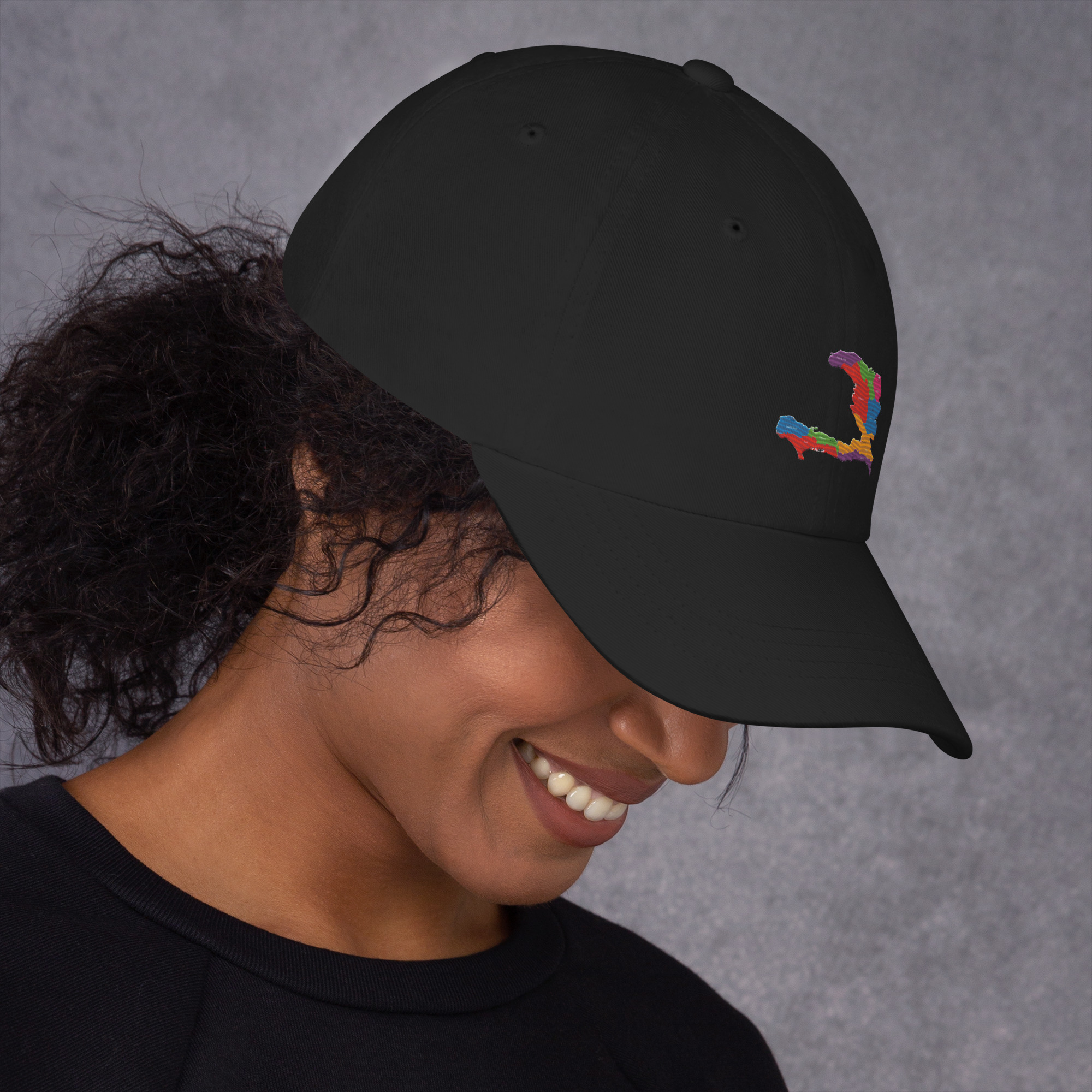Haiti Pride Classic Dad Hat - Black - Image 3