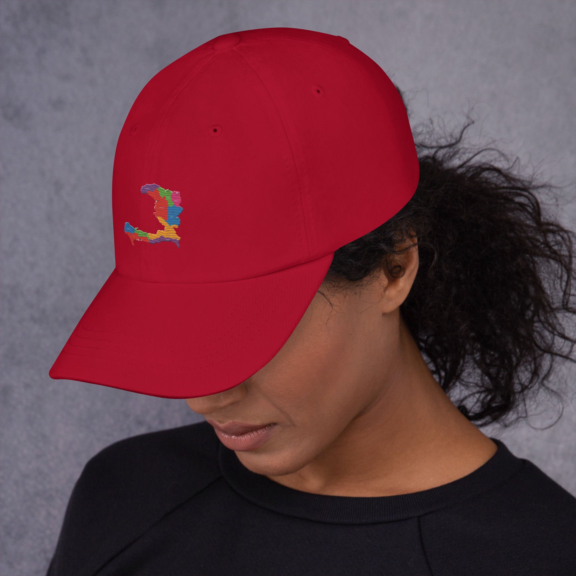 Haiti Pride Classic Dad Hat - Black - Image 8