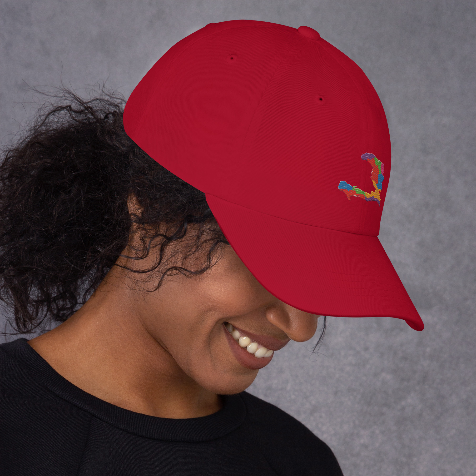 Haiti Pride Classic Dad Hat - Black - Image 9