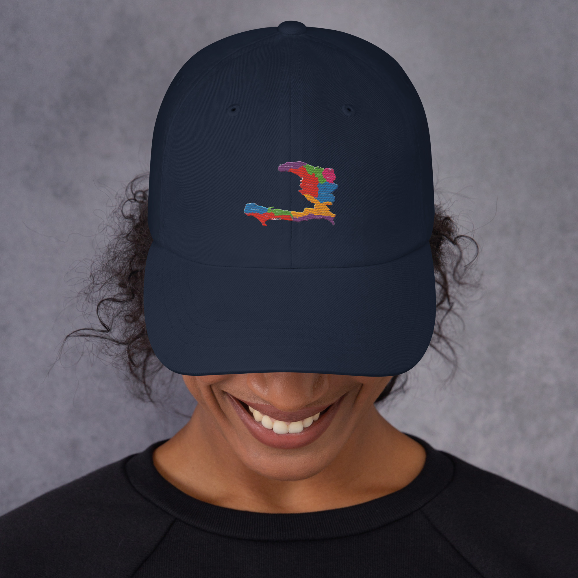 Haiti Pride Classic Dad Hat - Black - Image 4
