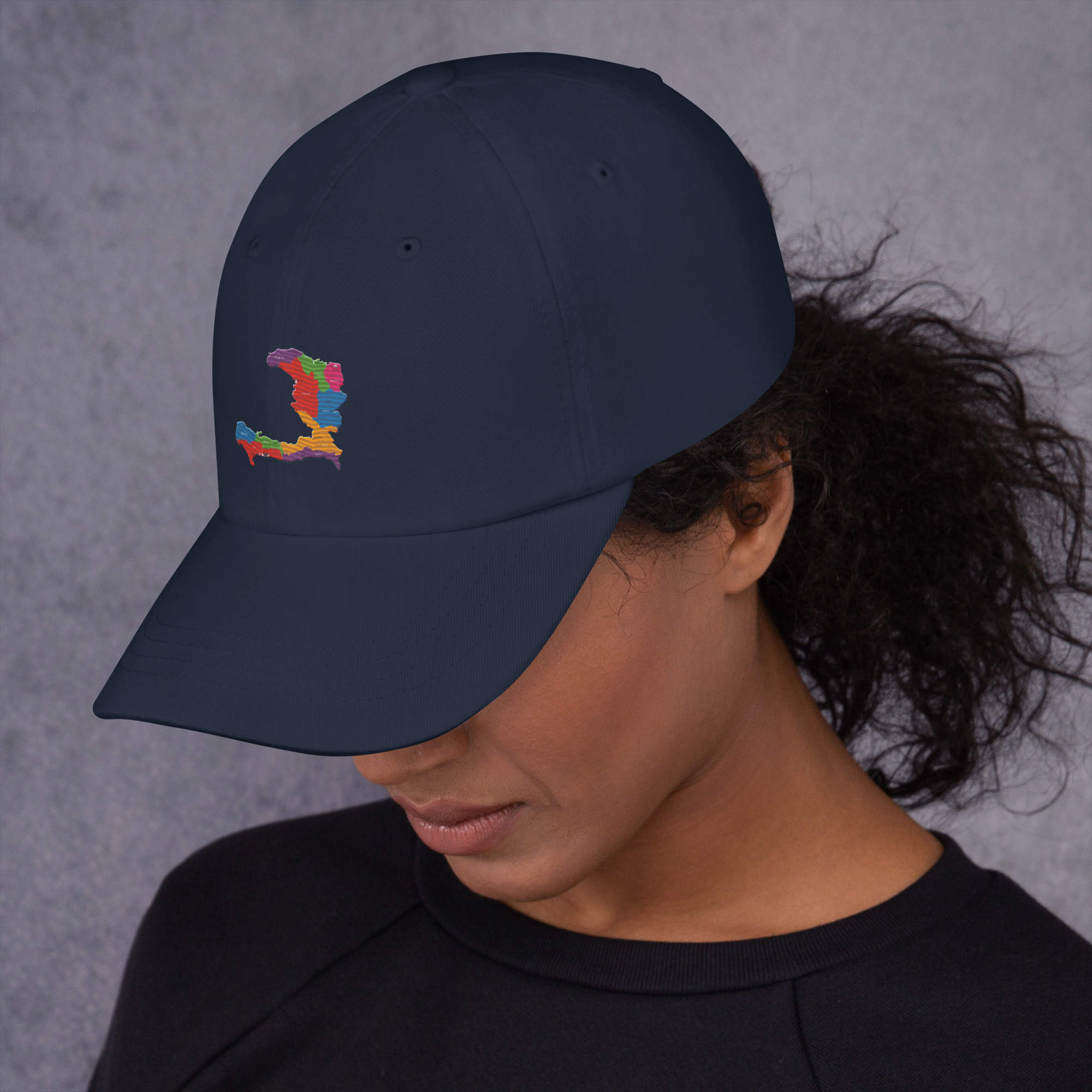 Haiti Pride Classic Dad Hat - Black - Image 5