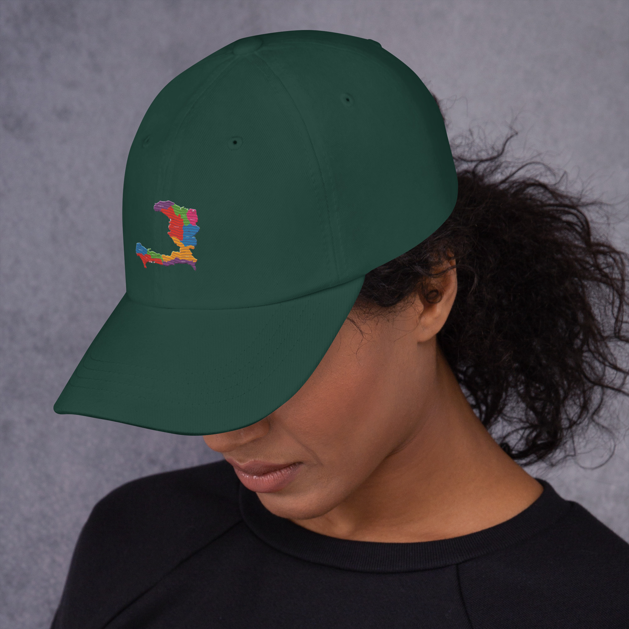 Haiti Pride Classic Dad Hat - Black - Image 11