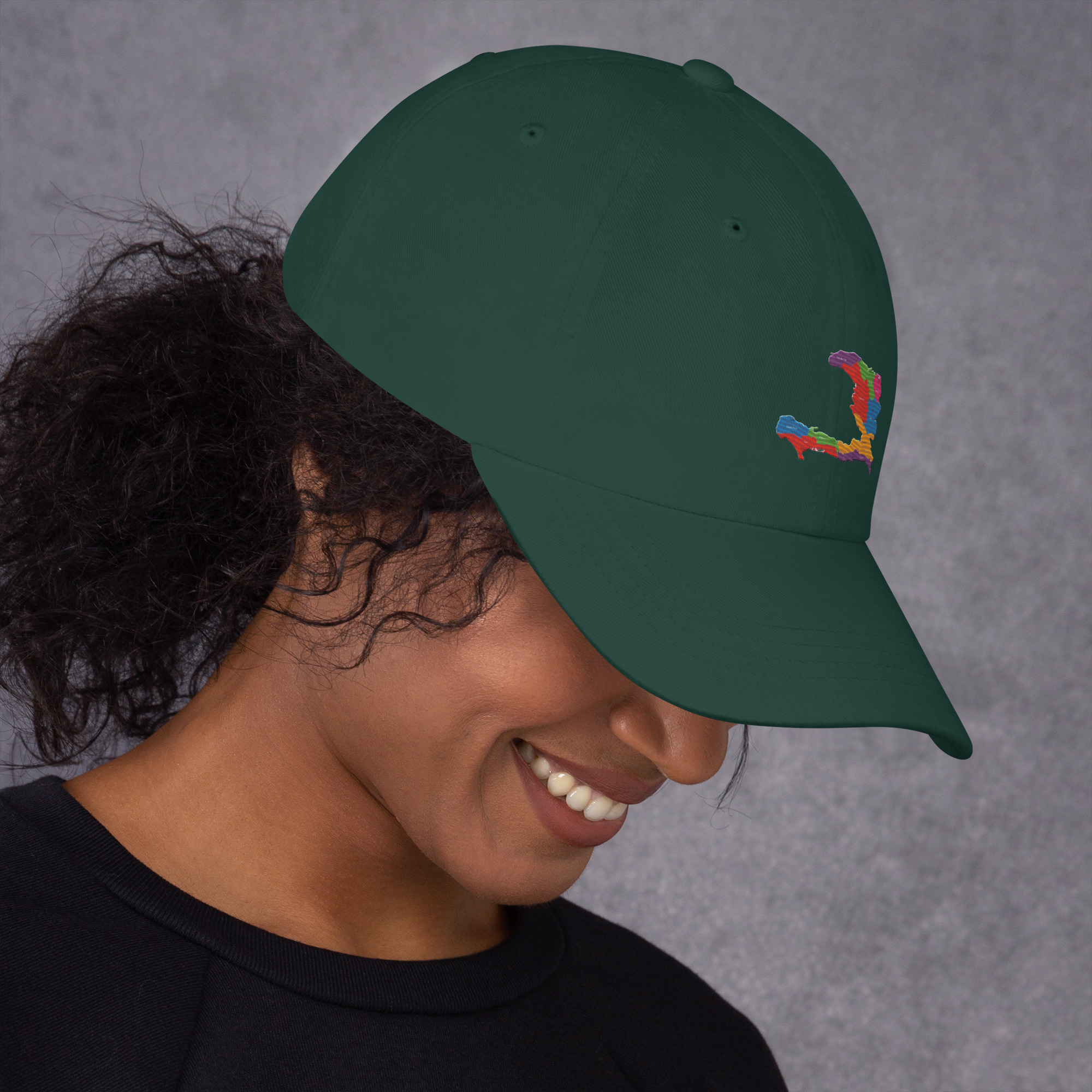 Haiti Pride Classic Dad Hat - Black - Image 12